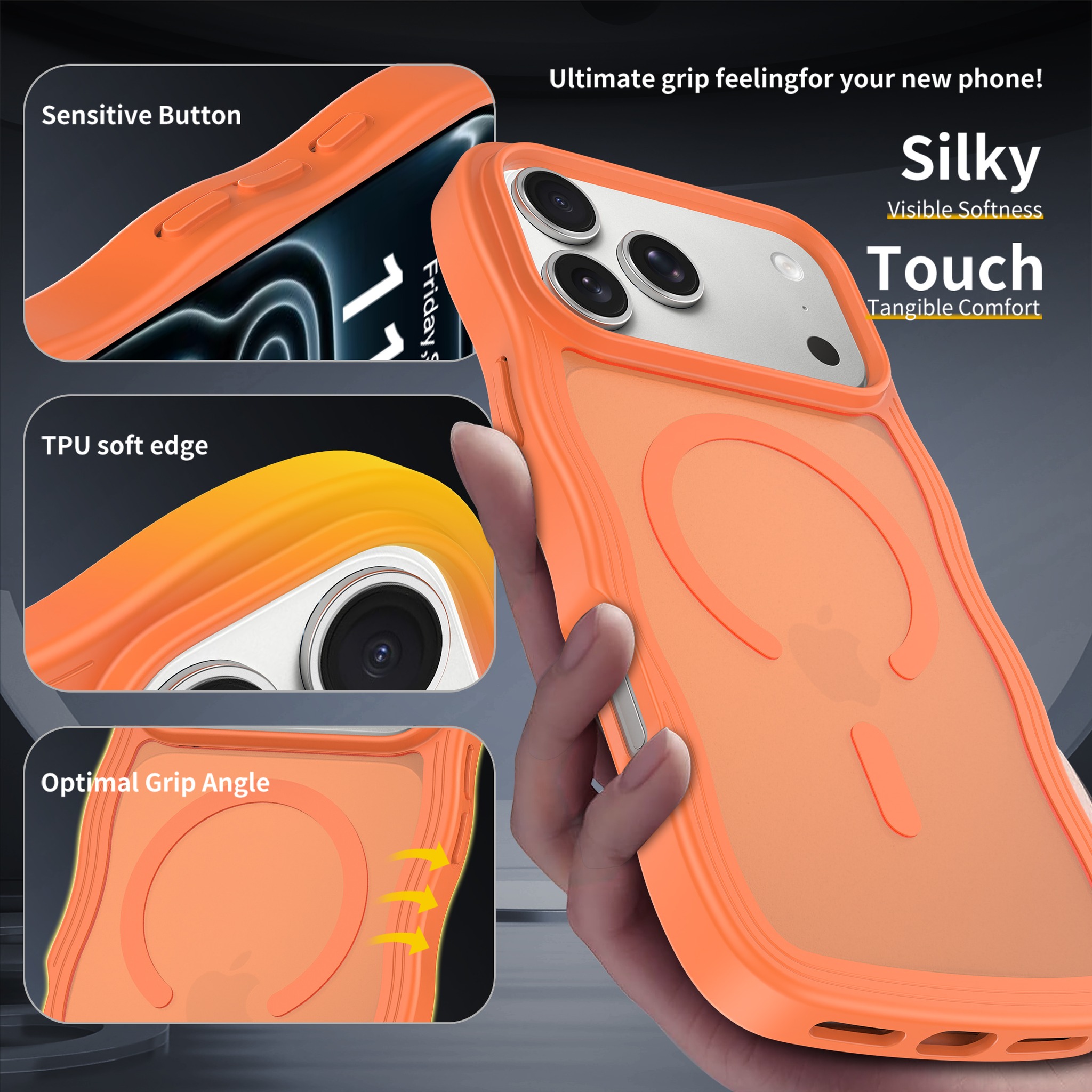SendaFit Wavy Matte Two-in-One MagSafe Case for iPhone 18 Pro Max (Fits iPhone 17 Pro Max) (041 Batch) detail 4