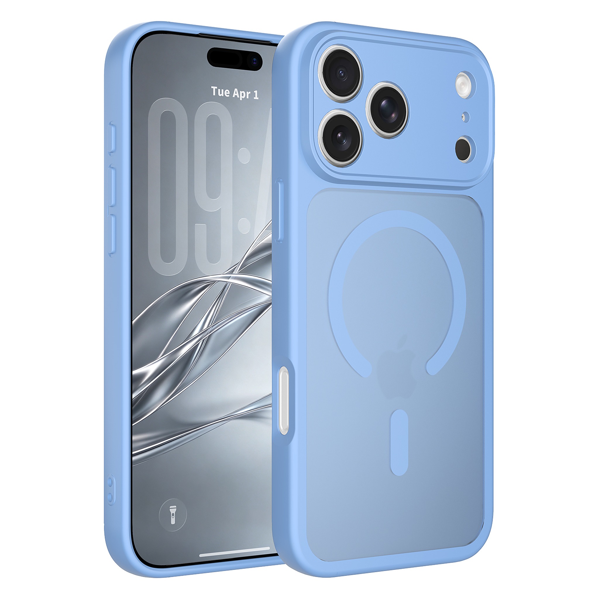 SendaFit Precise-Cutout Matte Skin-Feel MagSafe Case for iPhone 18 Pro Max - Sierra Blue