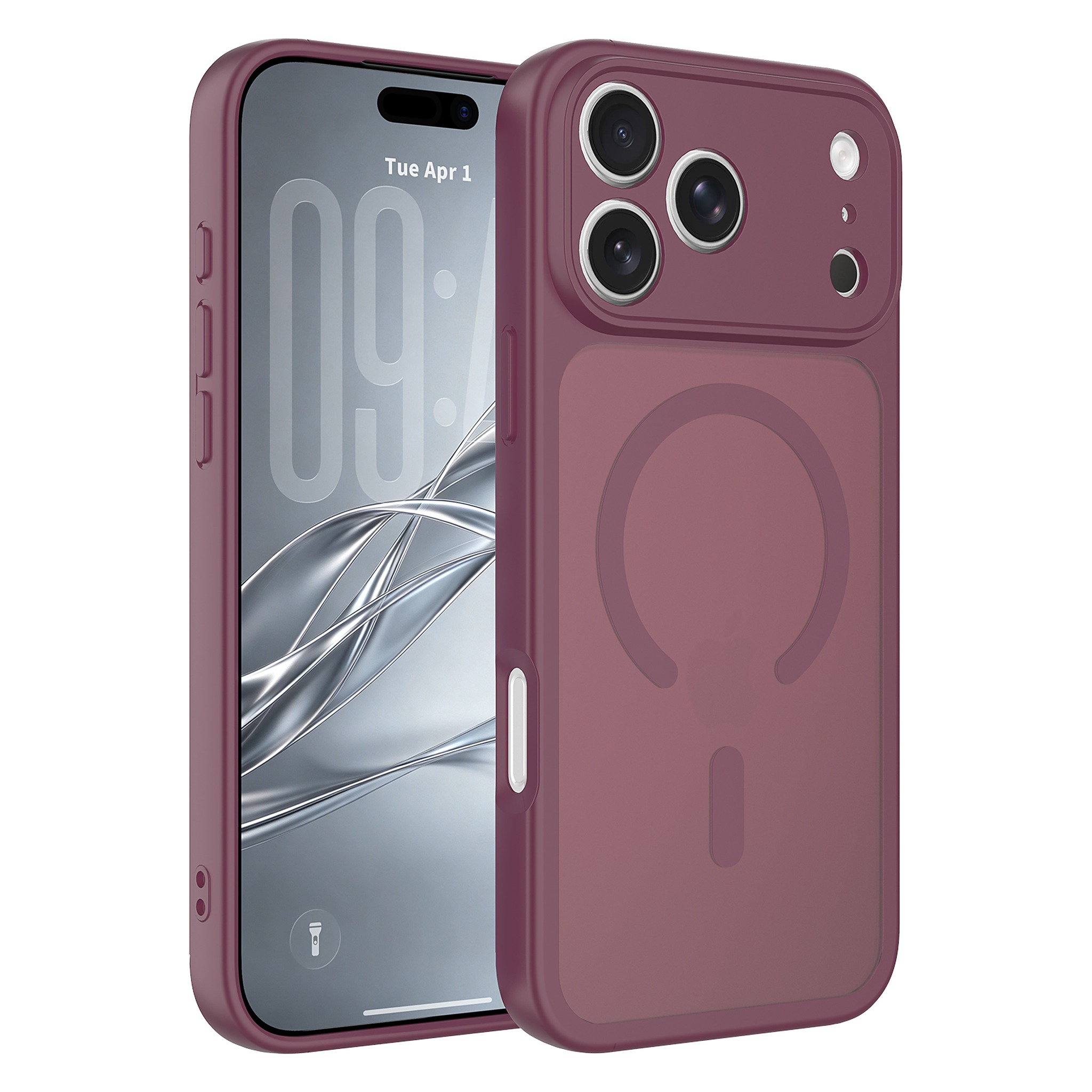 SendaFit Precise-Cutout Matte Skin-Feel MagSafe Case for iPhone 18 Pro Max - Cherry Red