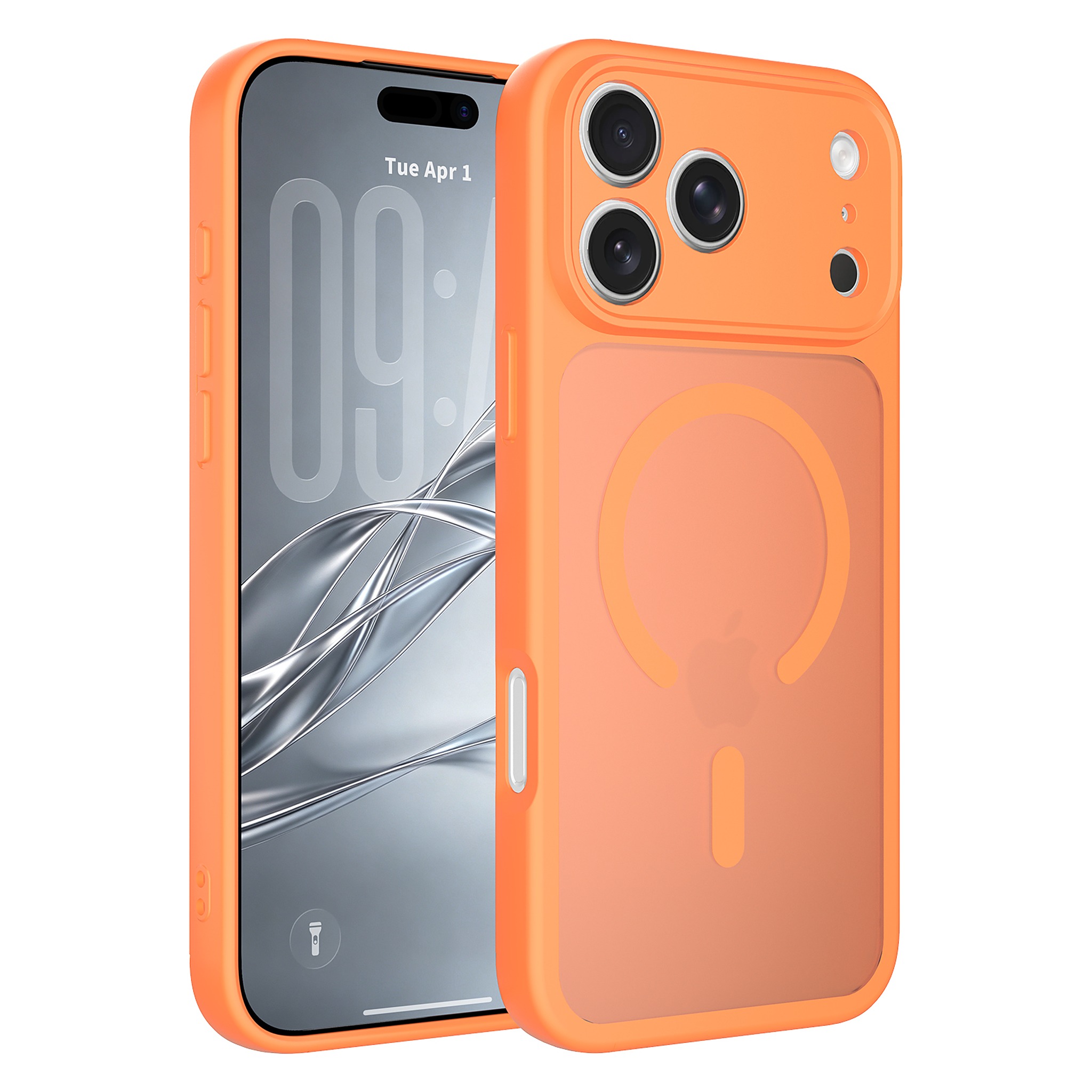 SendaFit Precise-Cutout Matte Skin-Feel MagSafe Case for iPhone 18 Pro Max - Orange
