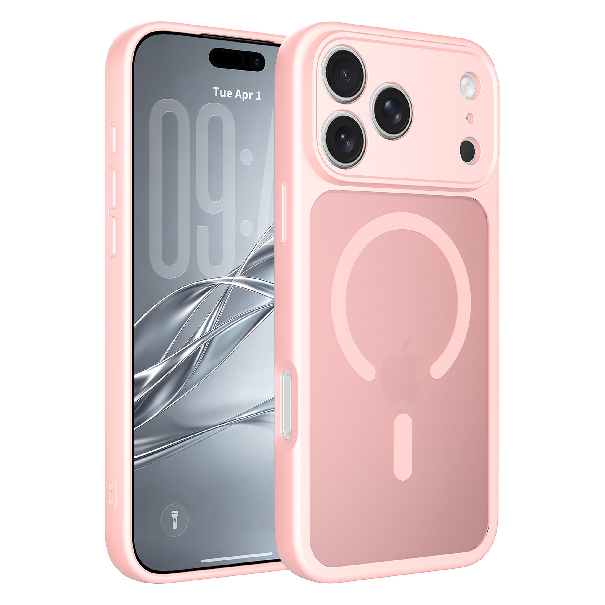 SendaFit Precise-Cutout Matte Skin-Feel MagSafe Case for iPhone 18 Pro Max - Light Pink