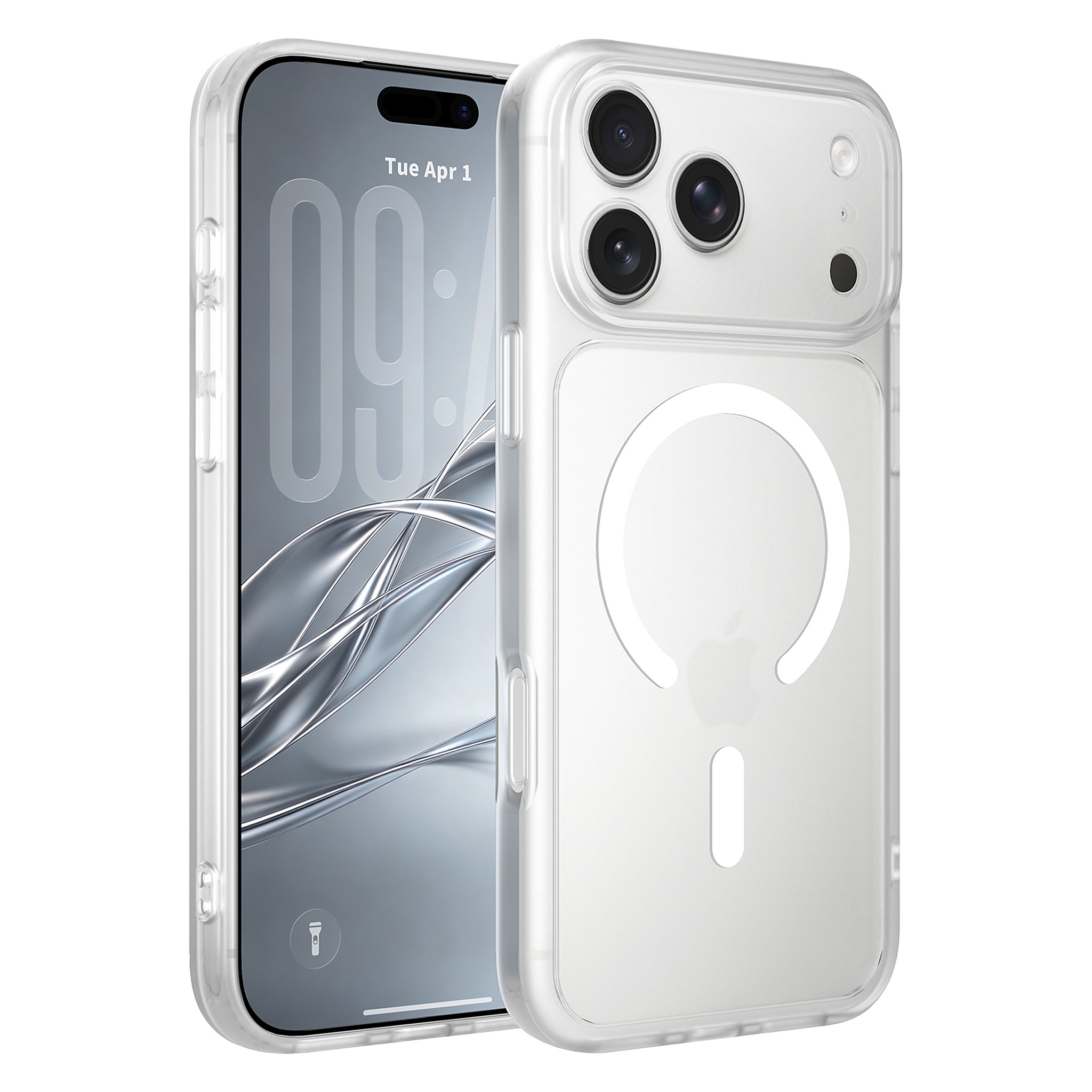 SendaFit Precise-Cutout Matte Skin-Feel MagSafe Case for iPhone 18 Pro Max - Frosted Clear