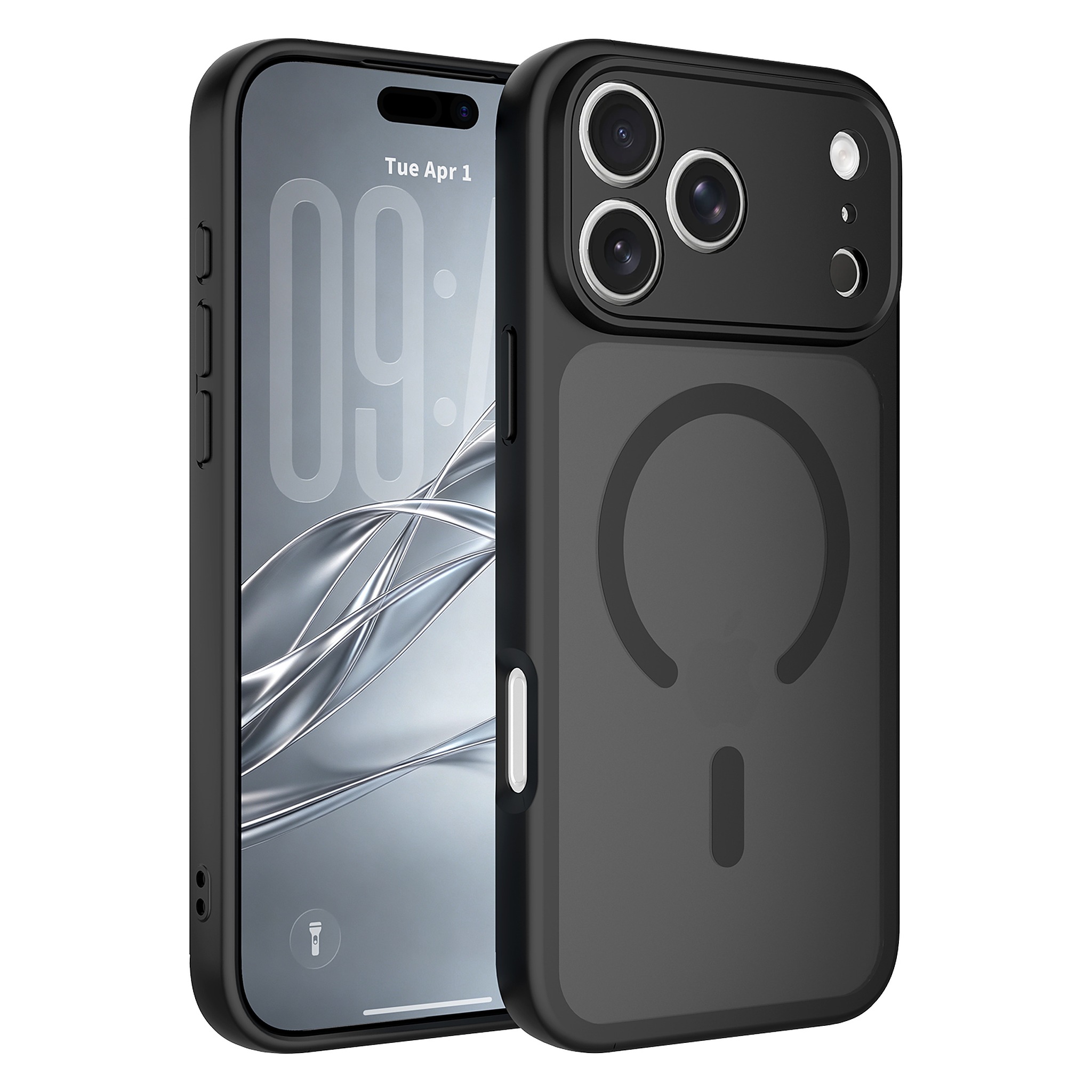 SendaFit Precise-Cutout Matte Skin-Feel MagSafe Case for iPhone 18 Pro Max - Matte Black