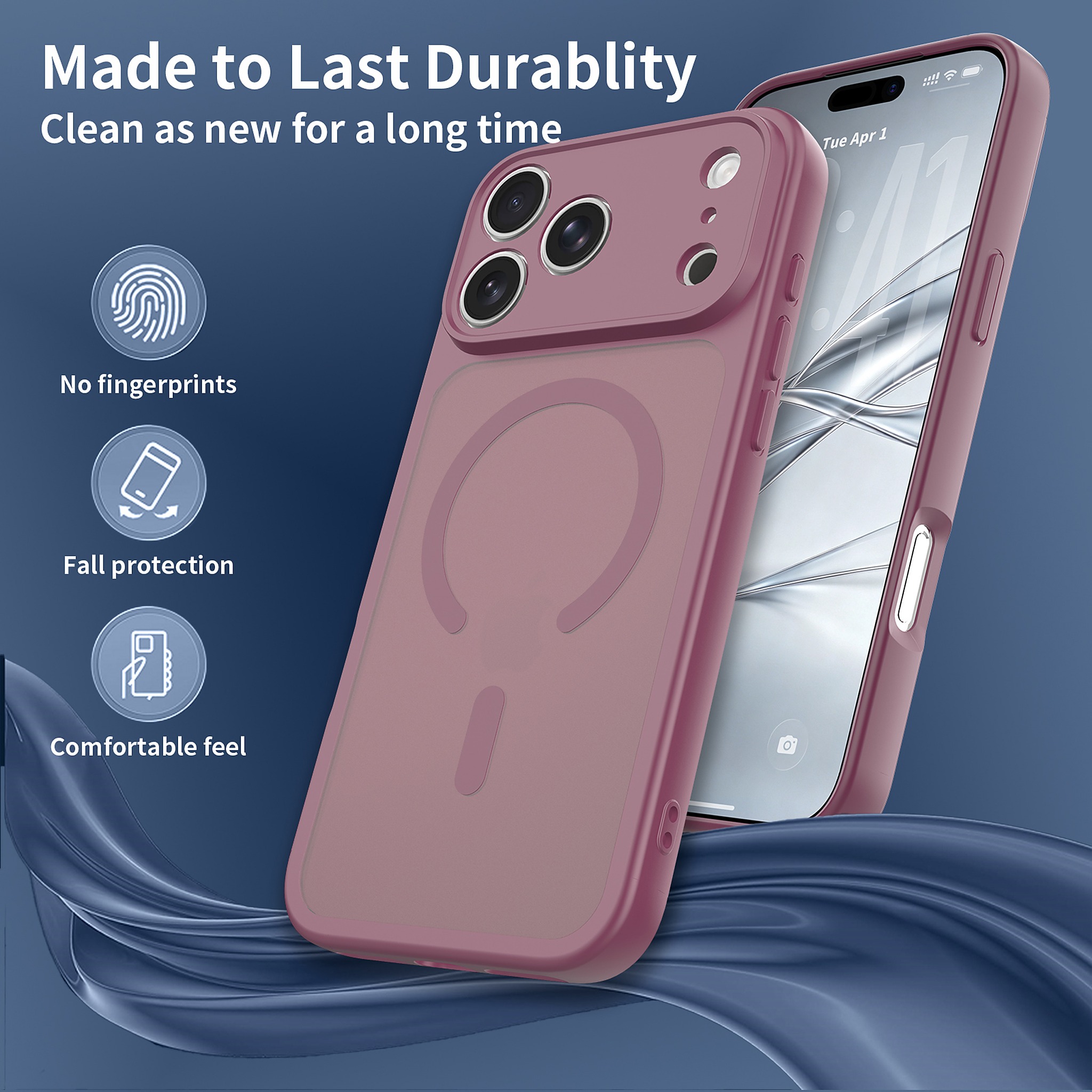 SendaFit Precise-Cutout Matte Skin-Feel MagSafe Case for iPhone 18 Pro Max detail 28