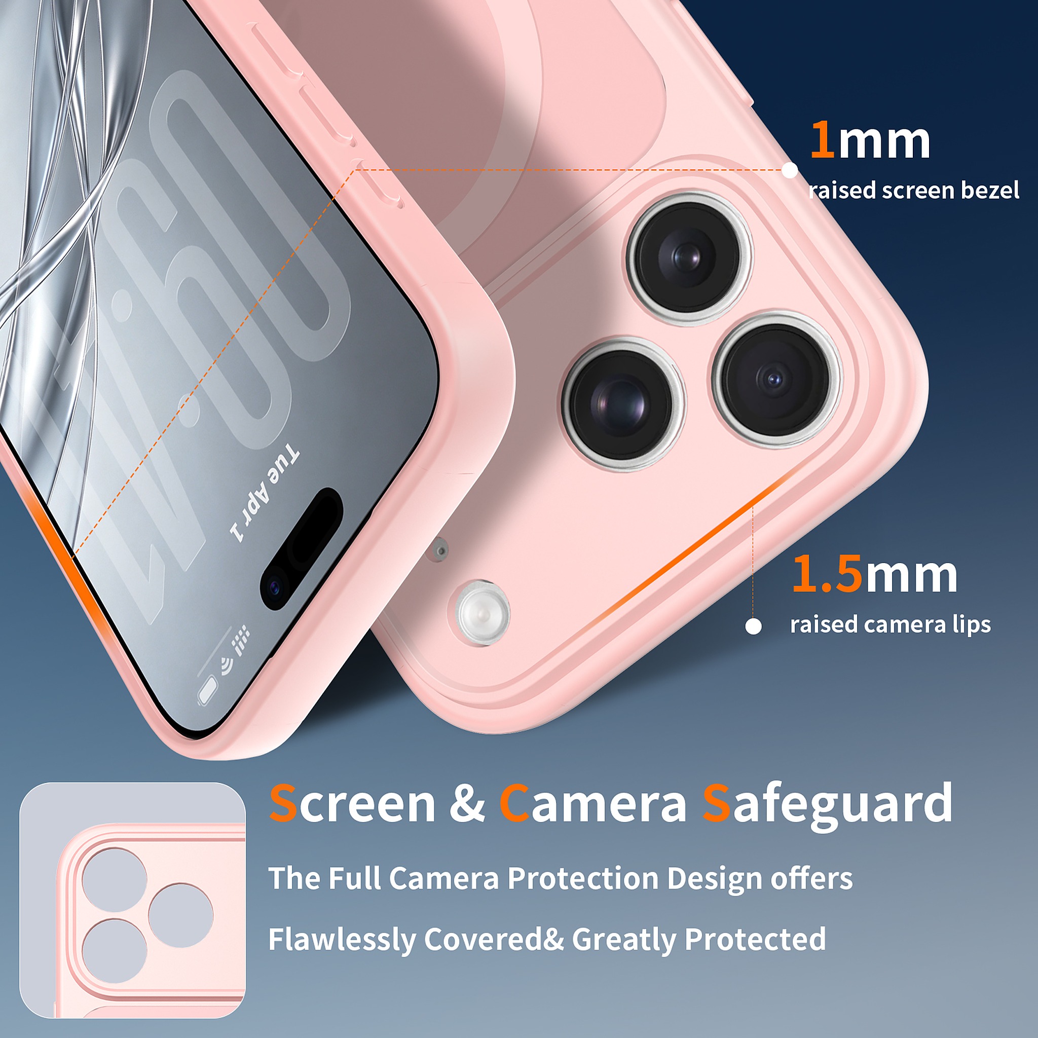 SendaFit Precise-Cutout Matte Skin-Feel MagSafe Case for iPhone 18 Pro Max detail 7