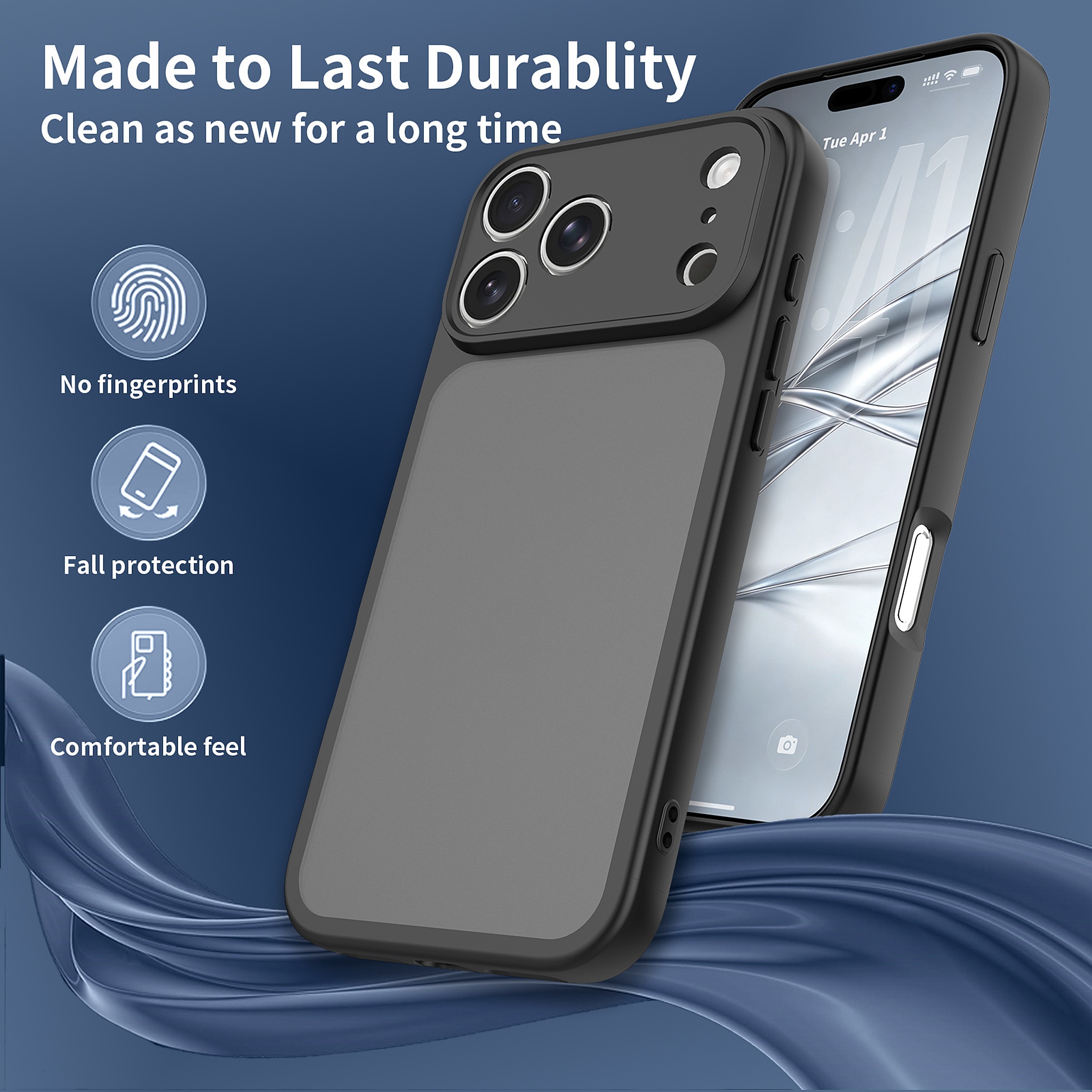 SendaFit Precise-Cutout Matte Skin-Feel Case for iPhone 18 Pro Max detail 4