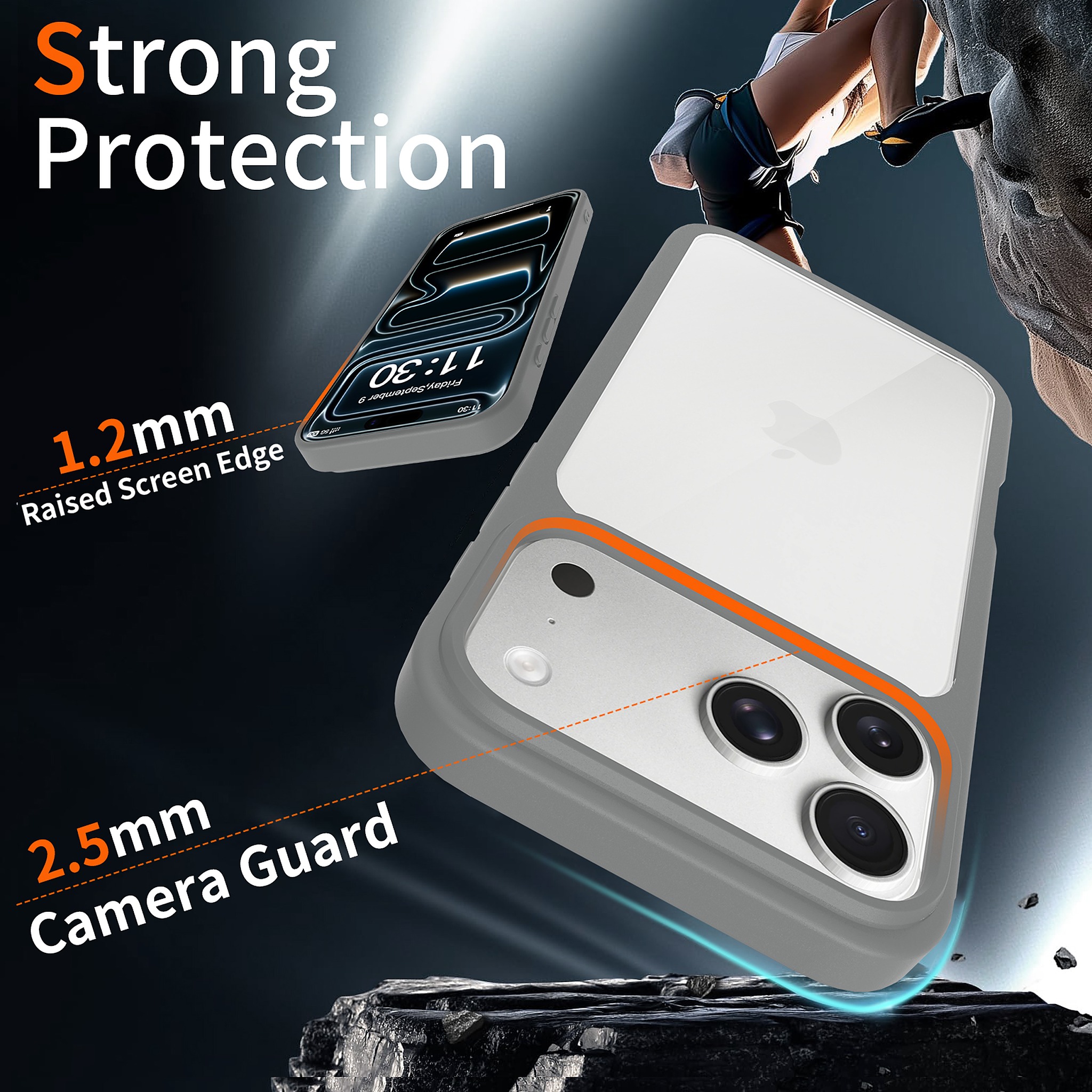 SendaFit Clear Two-in-One Case for iPhone 17 Pro Max & 18 Pro Max detail 20