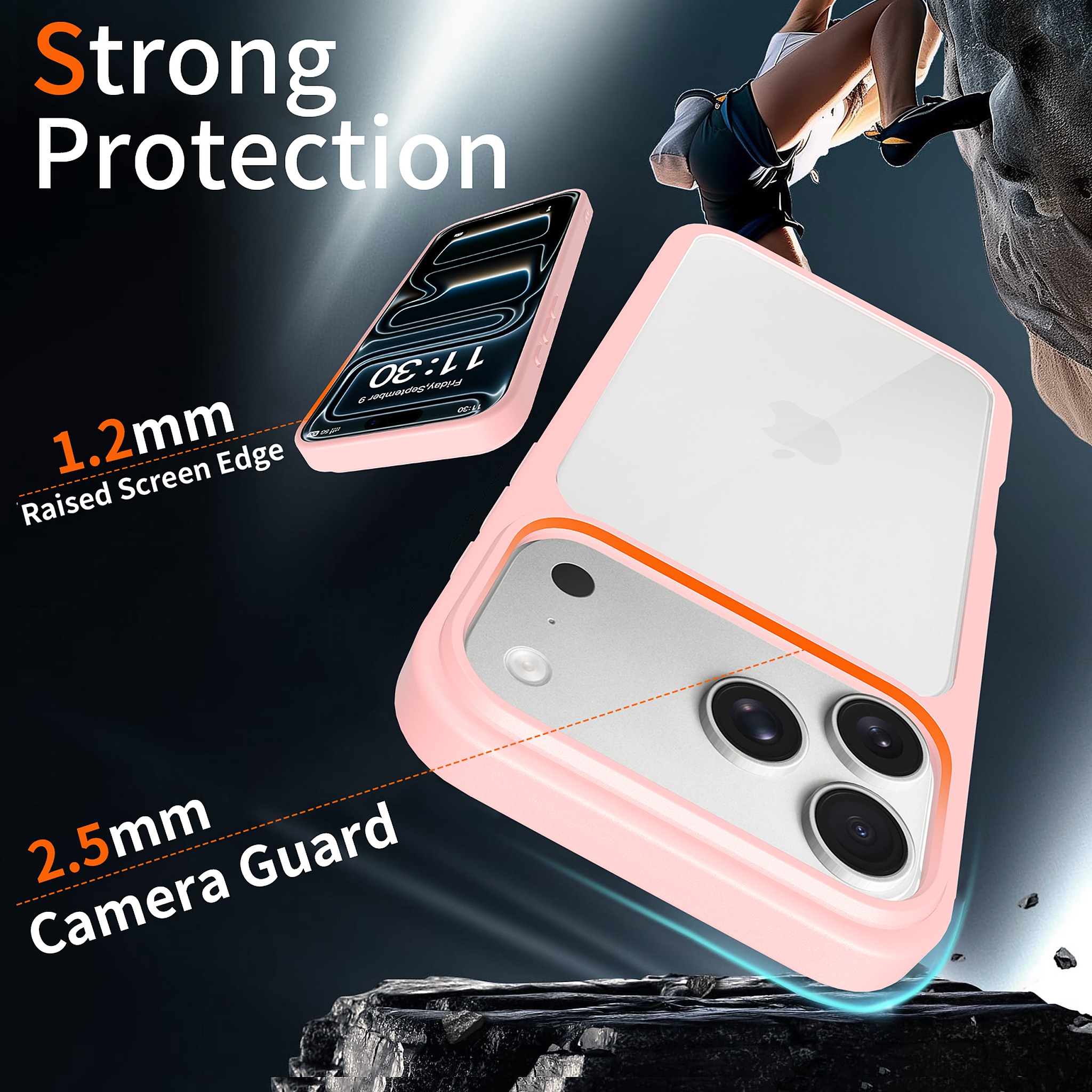 SendaFit Clear Two-in-One Case for iPhone 17 Pro Max & 18 Pro Max detail 24