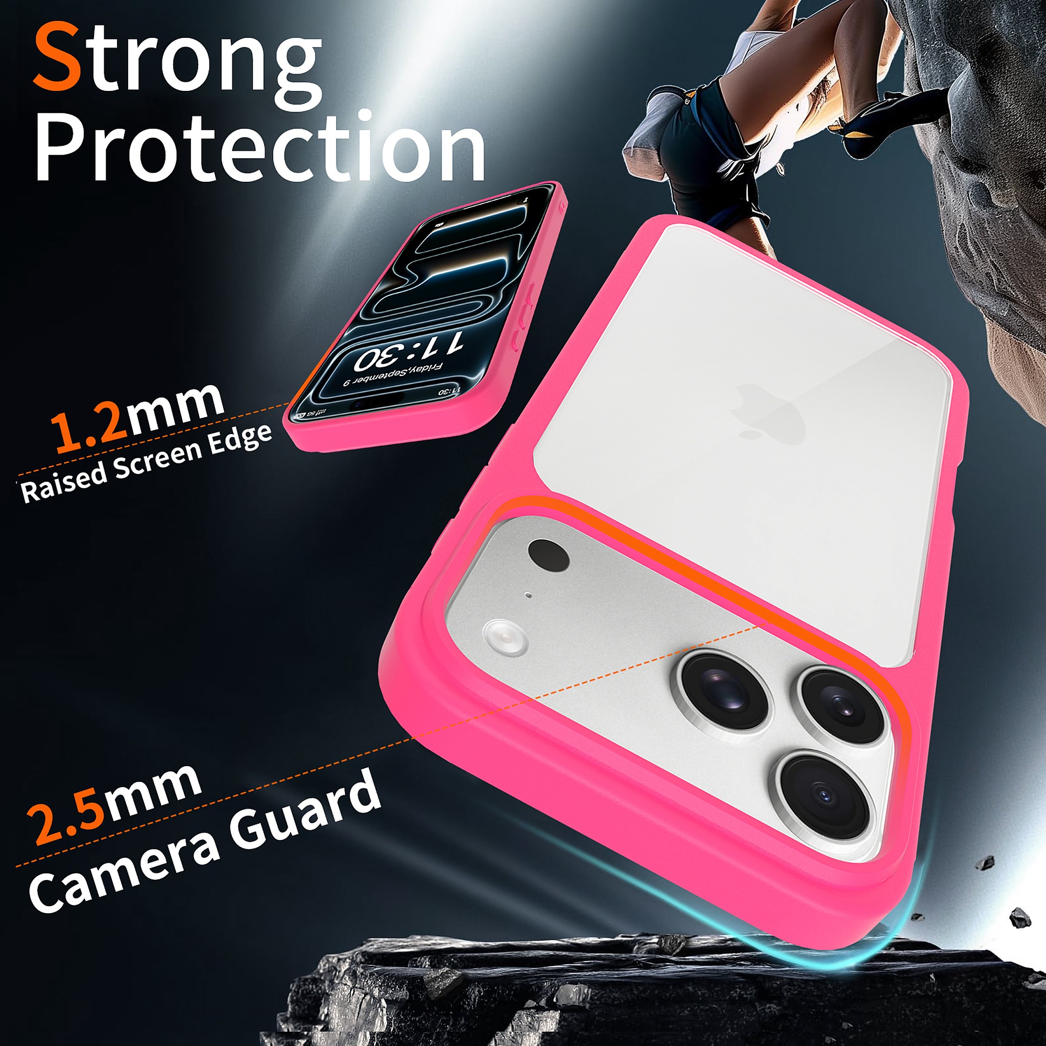 SendaFit Clear Two-in-One Case for iPhone 17 Pro Max & 18 Pro Max detail 29