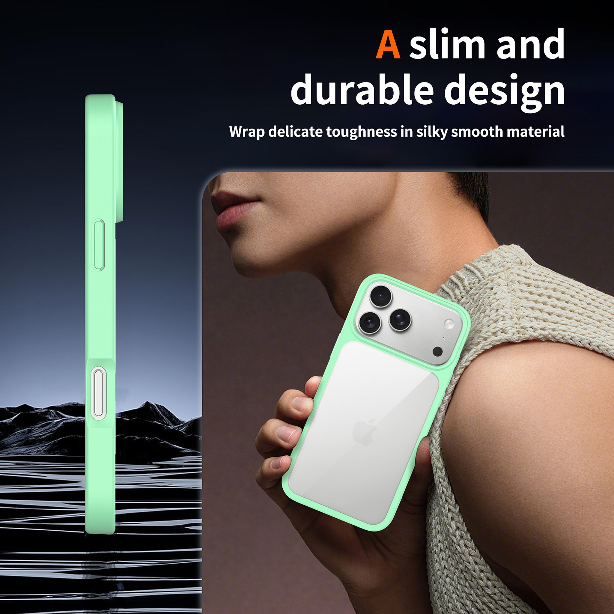 SendaFit Clear Two-in-One Case for iPhone 17 Pro Max & 18 Pro Max detail 3