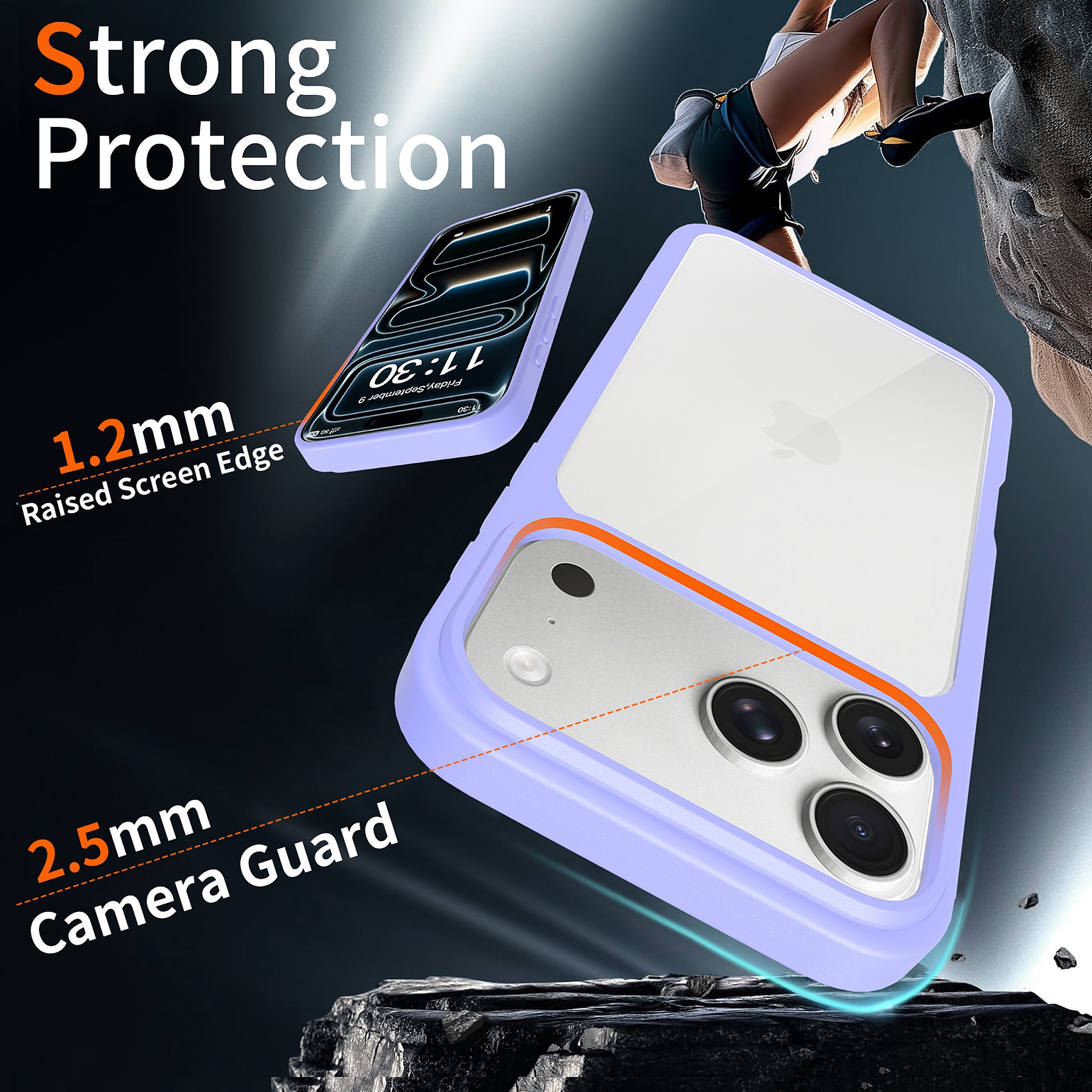 SendaFit Clear Two-in-One Case for iPhone 17 Pro Max & 18 Pro Max detail 4