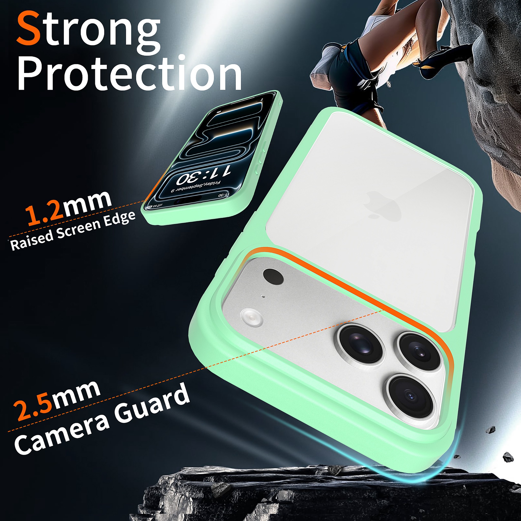 SendaFit Clear Two-in-One Case for iPhone 17 Pro Max & 18 Pro Max detail 40
