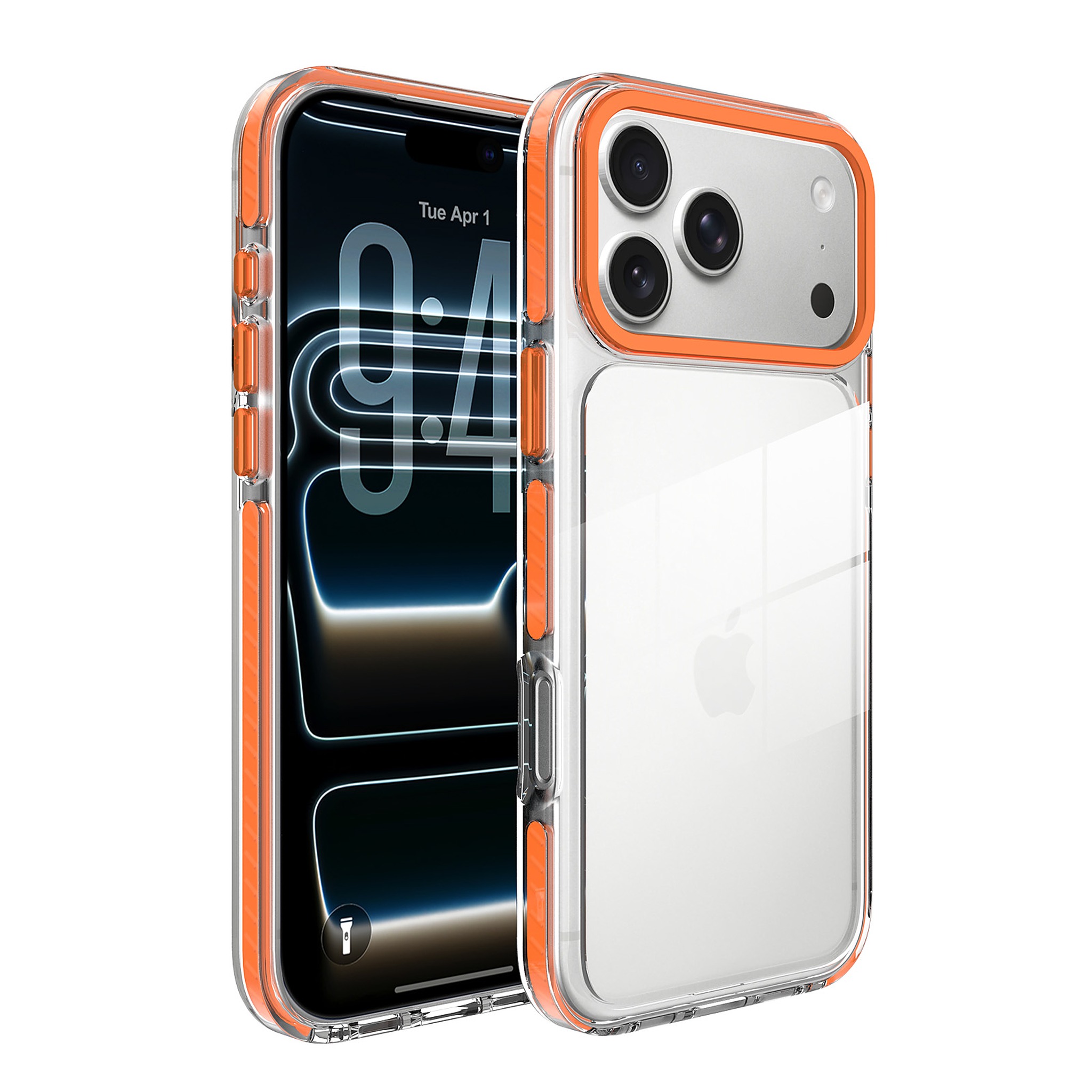 SendaFit Iridescent Two-Tone Case for iPhone 18 Pro Max (Fits iPhone 17 Pro Max) - Orange