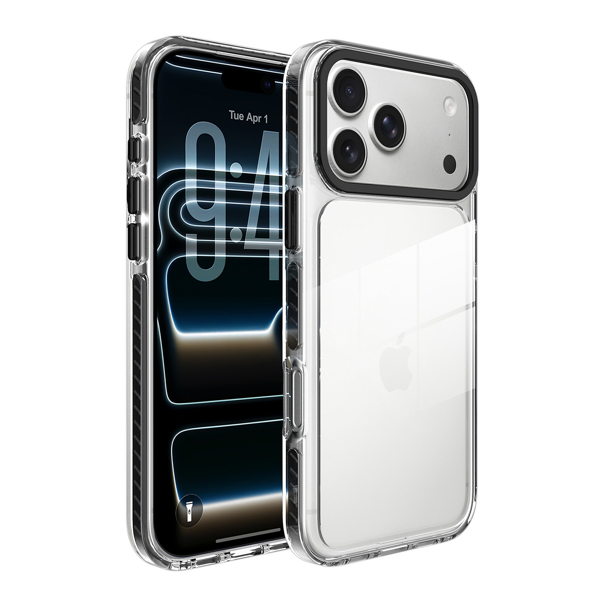 SendaFit Iridescent Two-Tone Case for iPhone 18 Pro Max (Fits iPhone 17 Pro Max) - Black