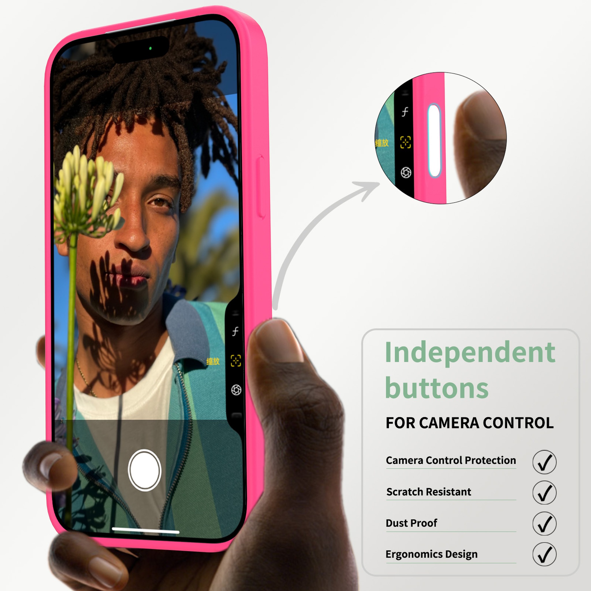SendaFit Clear Two-in-One Camera-Button Case for iPhone 17 Pro Max & 18 Pro Max detail 11