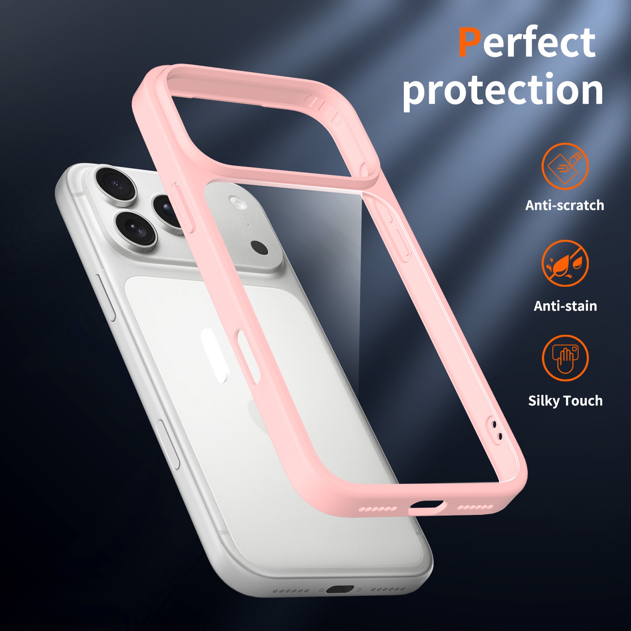 SendaFit Clear Two-in-One Camera-Button Case for iPhone 17 Pro Max & 18 Pro Max detail 15