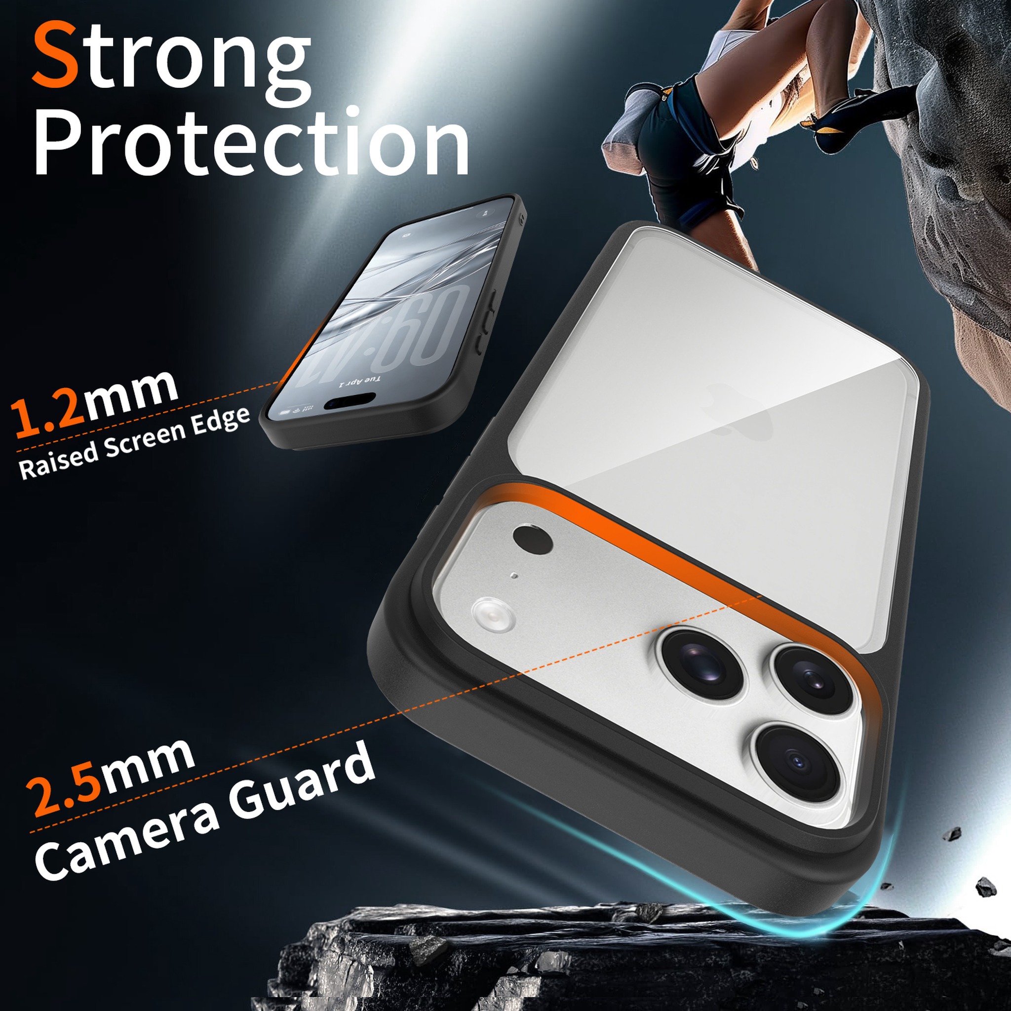 SendaFit Clear Two-in-One Camera-Button Case for iPhone 17 Pro Max & 18 Pro Max detail 18