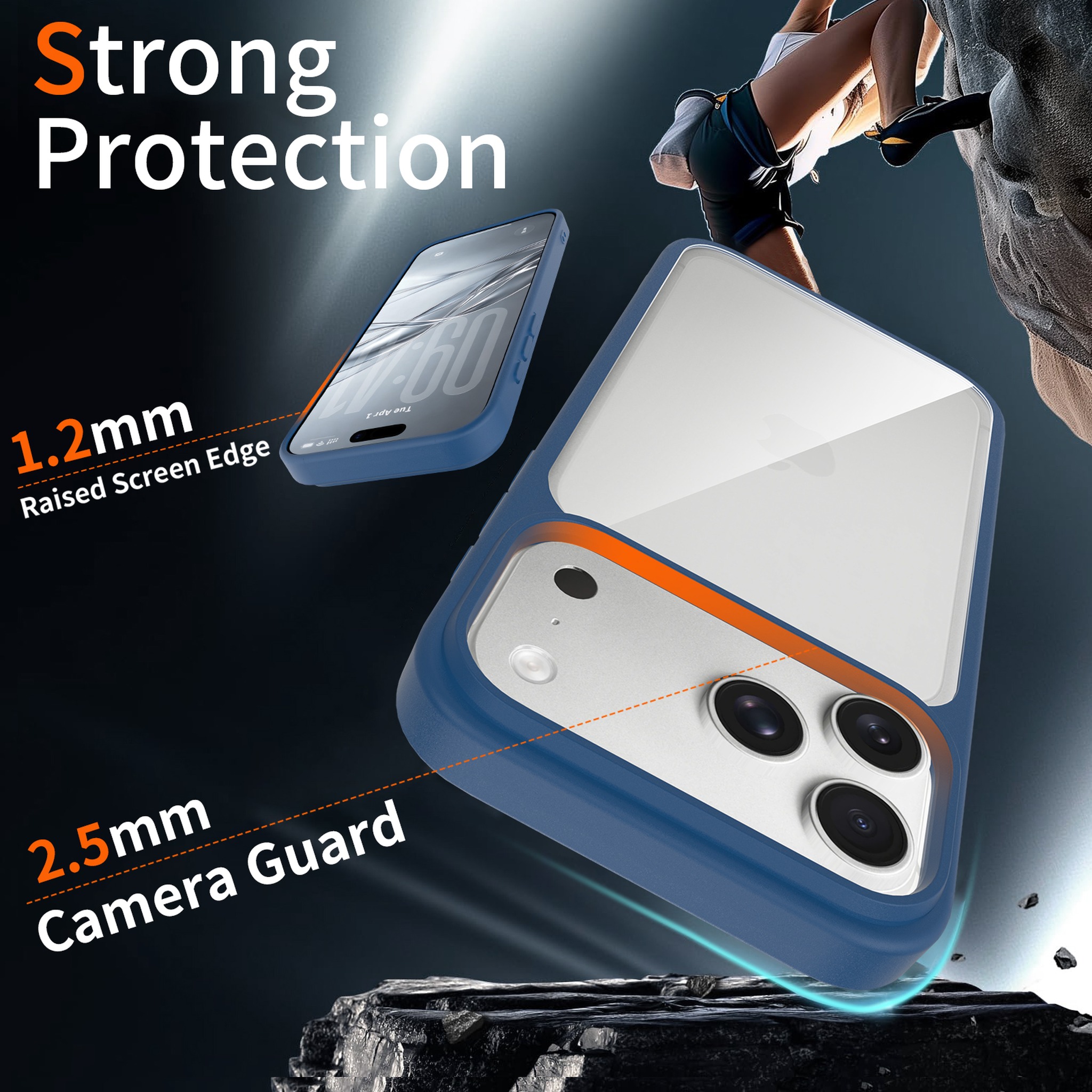 SendaFit Clear Two-in-One Camera-Button Case for iPhone 17 Pro Max & 18 Pro Max detail 26