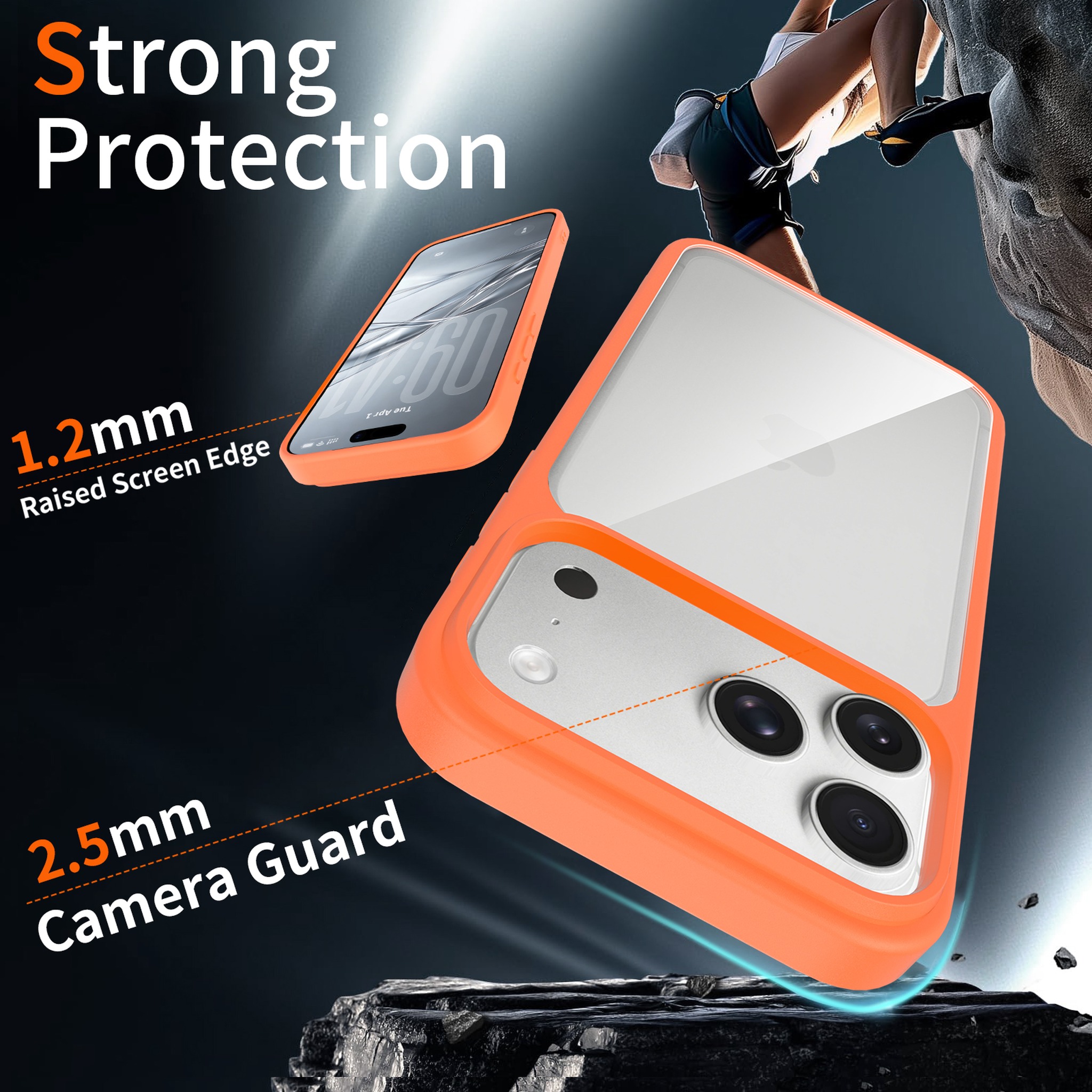 SendaFit Clear Two-in-One Camera-Button Case for iPhone 17 Pro Max & 18 Pro Max detail 40