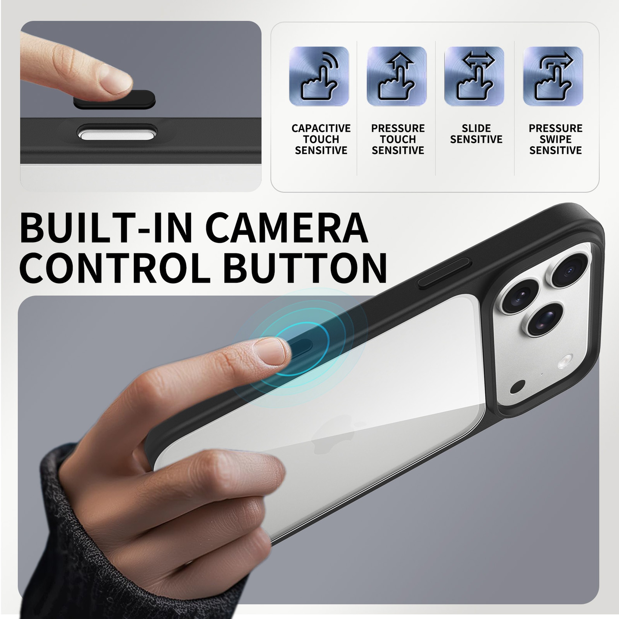 SendaFit Clear Two-in-One Camera-Button Case for iPhone 17 Pro Max & 18 Pro Max detail 60