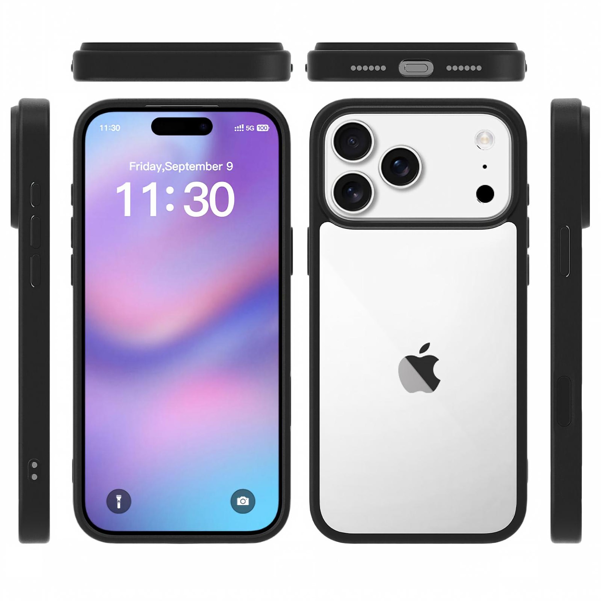 SendaFit Clear Two-in-One Camera-Button Case for iPhone 18 Pro Max (Fits iPhone 17 Pro Max)