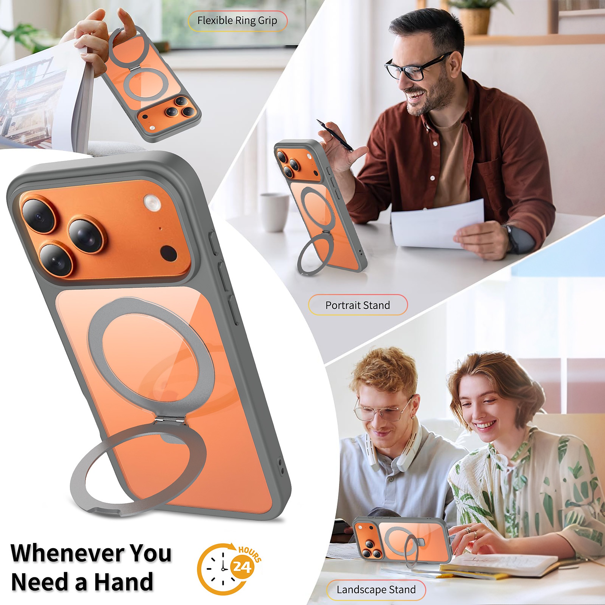 SendaFit Clear Racket-Stand Case for iPhone 17 Pro Max & 18 Pro Max detail 13