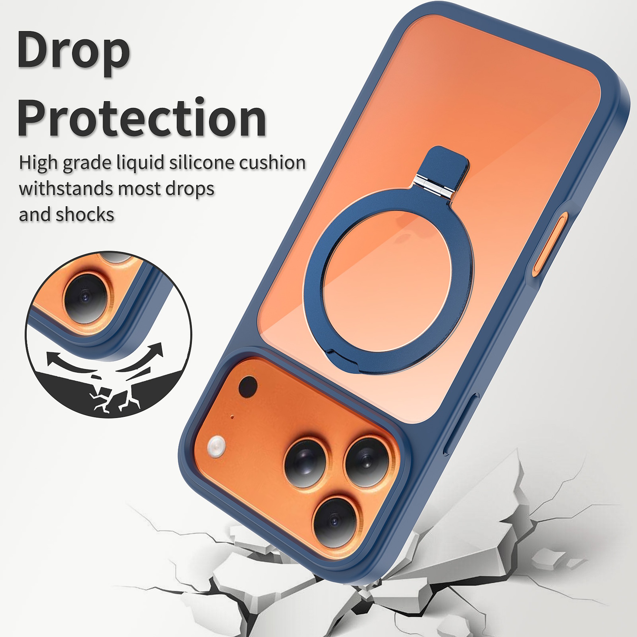SendaFit Clear Racket-Stand Case for iPhone 17 Pro Max & 18 Pro Max detail 3