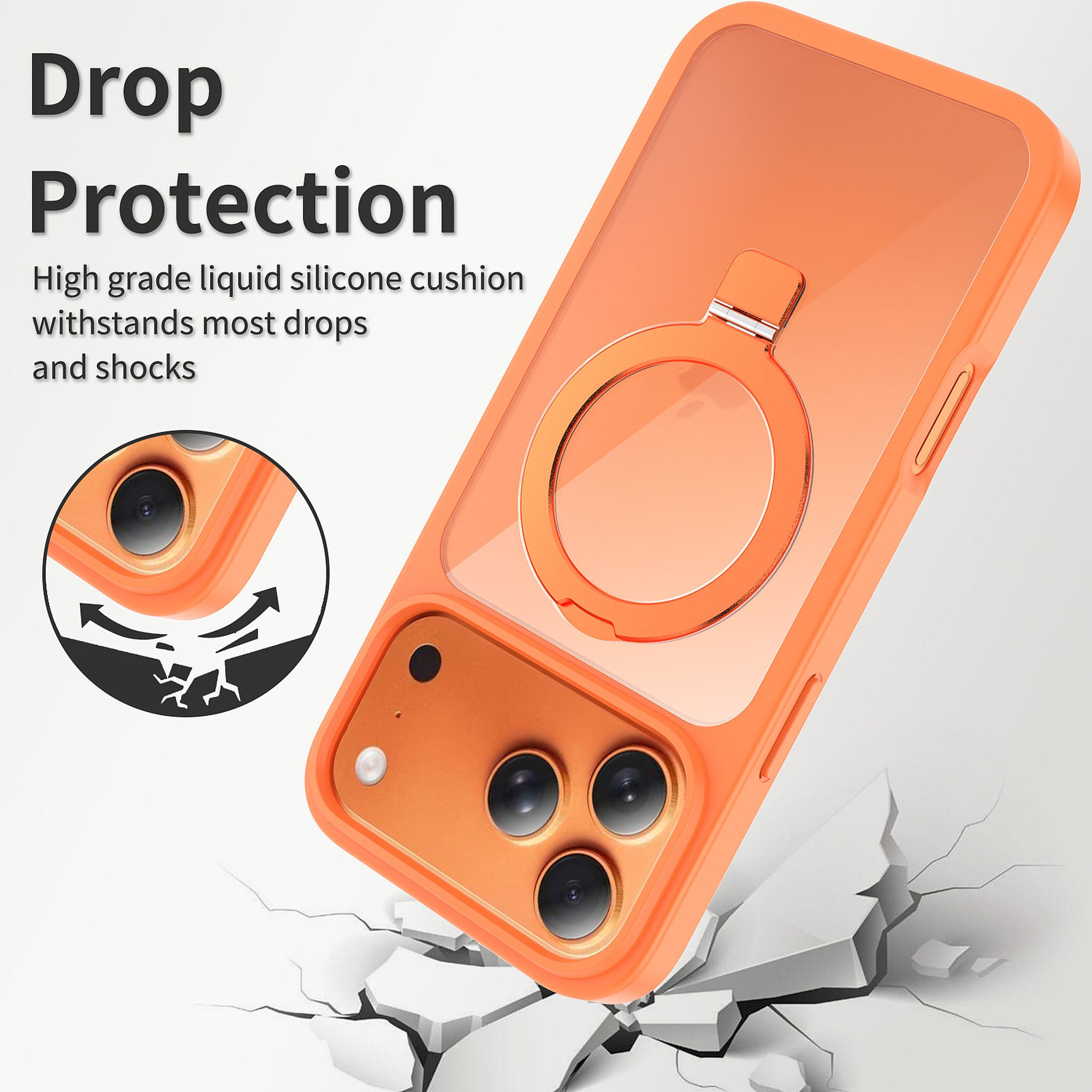 SendaFit Clear Racket-Stand Case for iPhone 17 Pro Max & 18 Pro Max detail 4