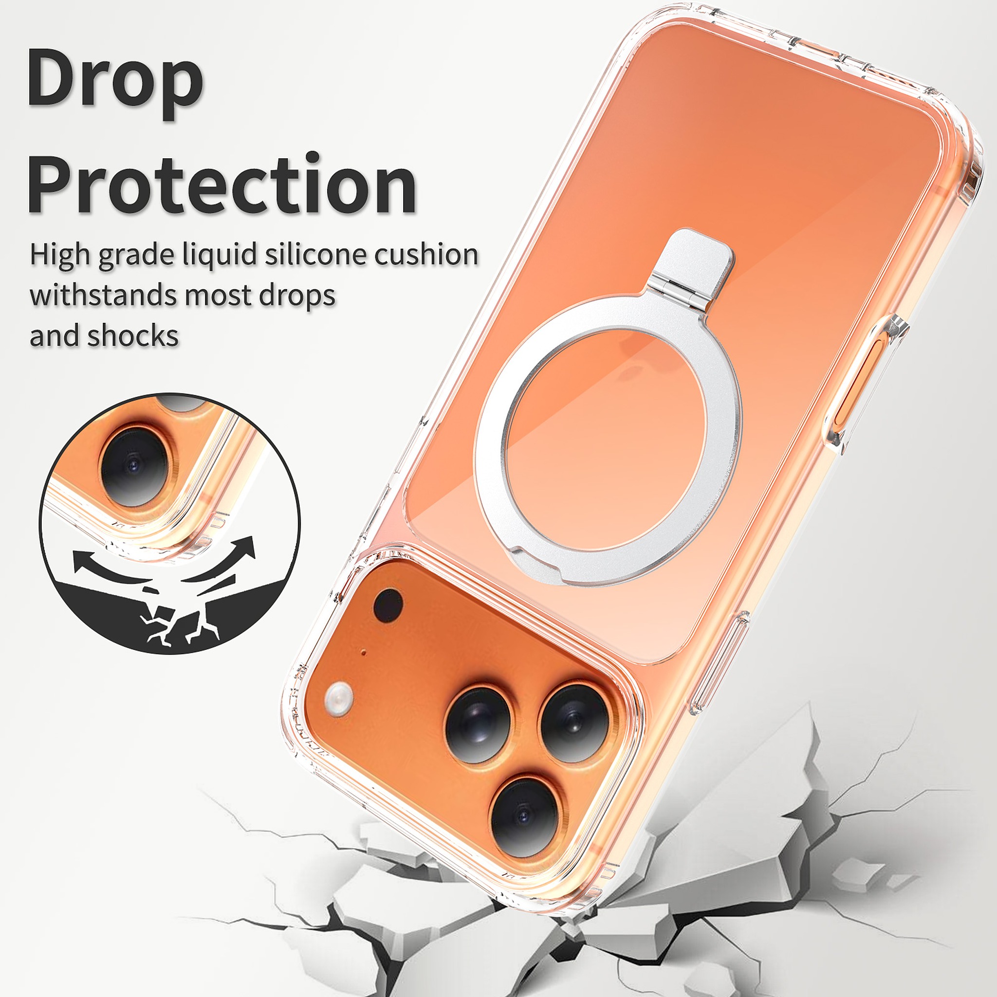 SendaFit Clear Racket-Stand Case for iPhone 17 Pro Max & 18 Pro Max detail 5