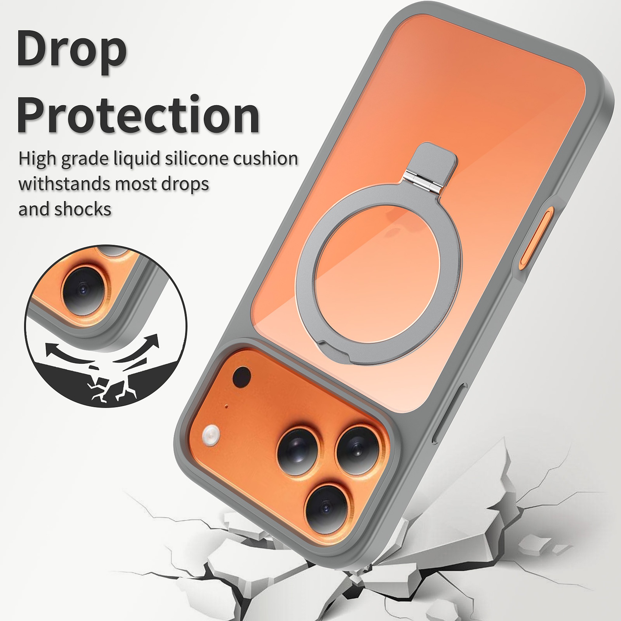 SendaFit Clear Racket-Stand Case for iPhone 17 Pro Max & 18 Pro Max detail 6