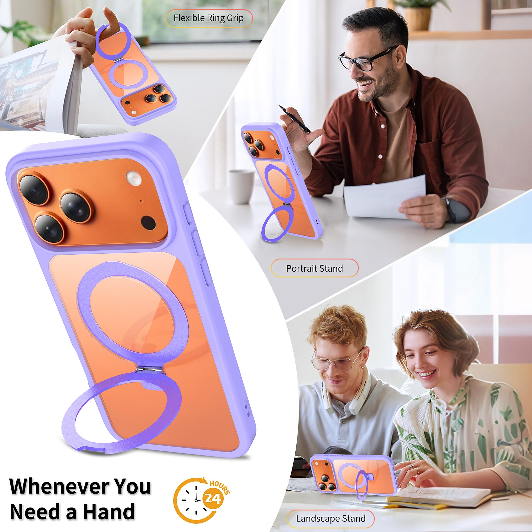 SendaFit Clear Racket-Stand Case for iPhone 17 Pro Max & 18 Pro Max detail 9