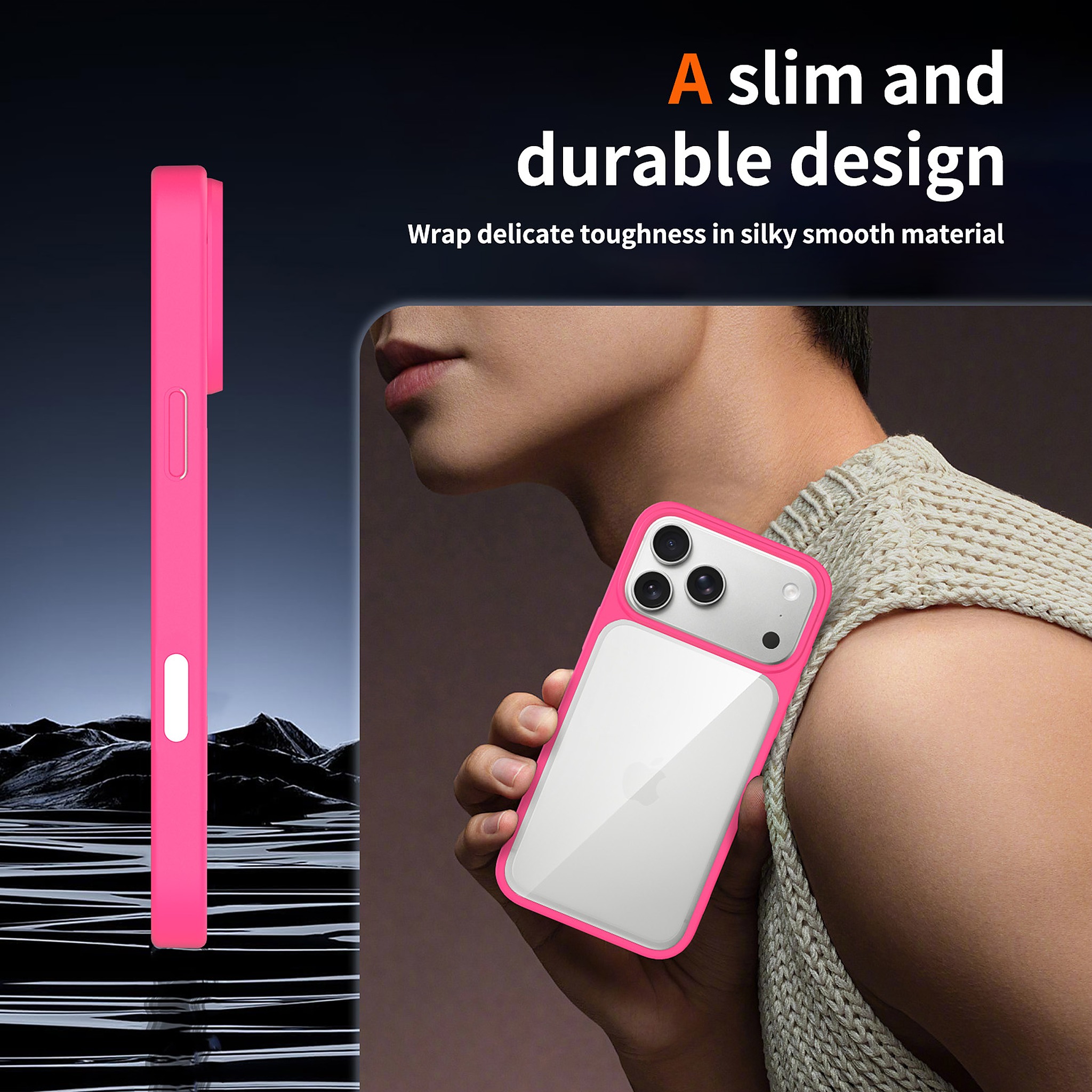 SendaFit Clear Two-in-One Touch Camera-Button Case for iPhone 18 Pro Max (Fits iPhone 17 Pro Max) detail 10