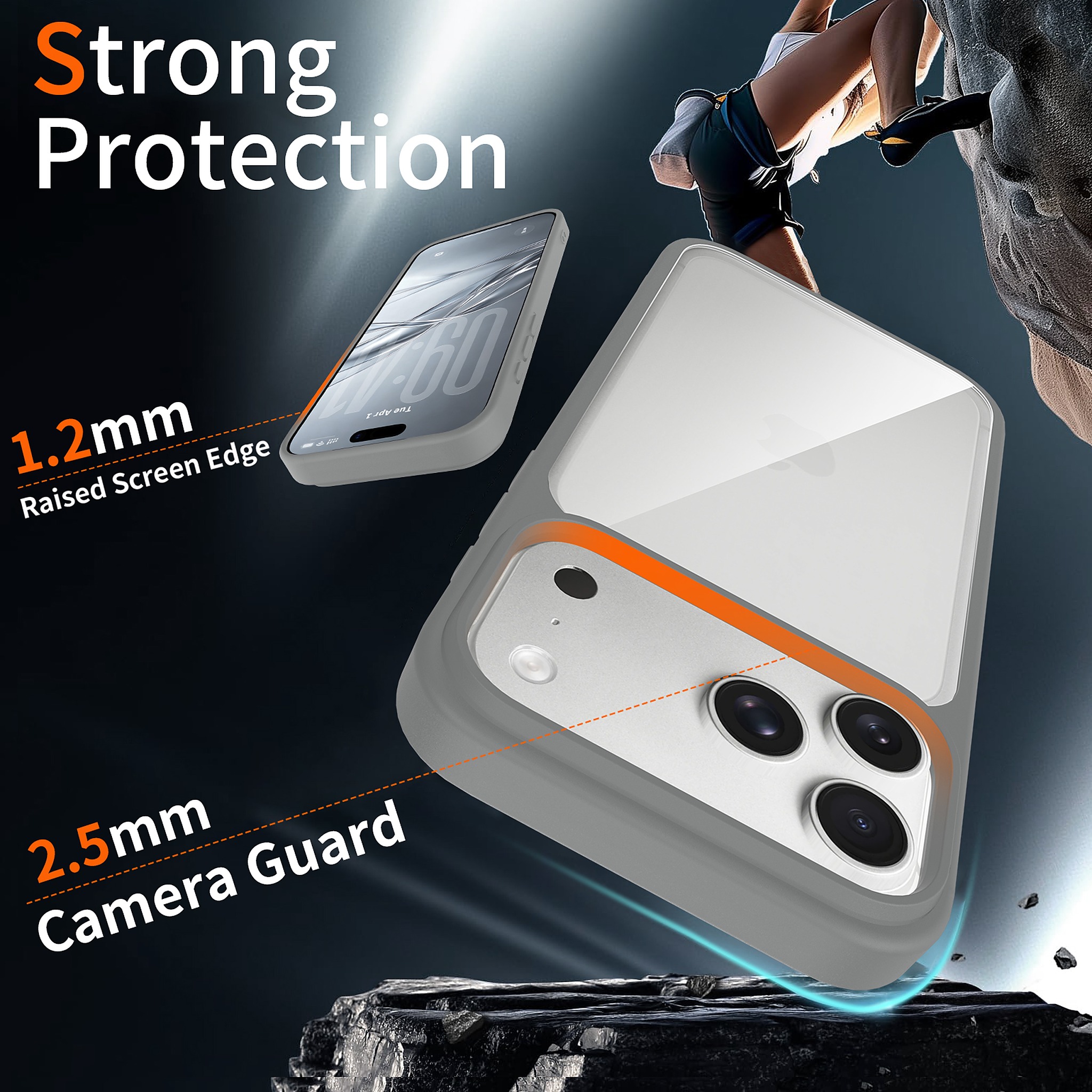 SendaFit Clear Two-in-One Touch Camera-Button Case for iPhone 18 Pro Max (Fits iPhone 17 Pro Max) detail 20