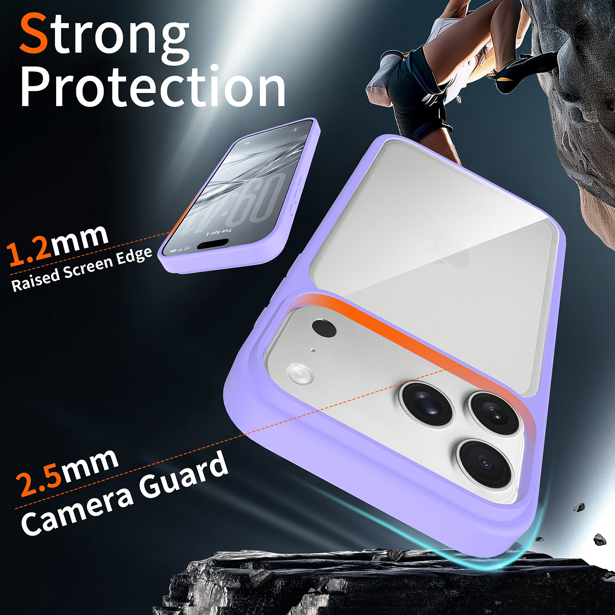 SendaFit Clear Two-in-One Touch Camera-Button Case for iPhone 18 Pro Max (Fits iPhone 17 Pro Max) detail 33
