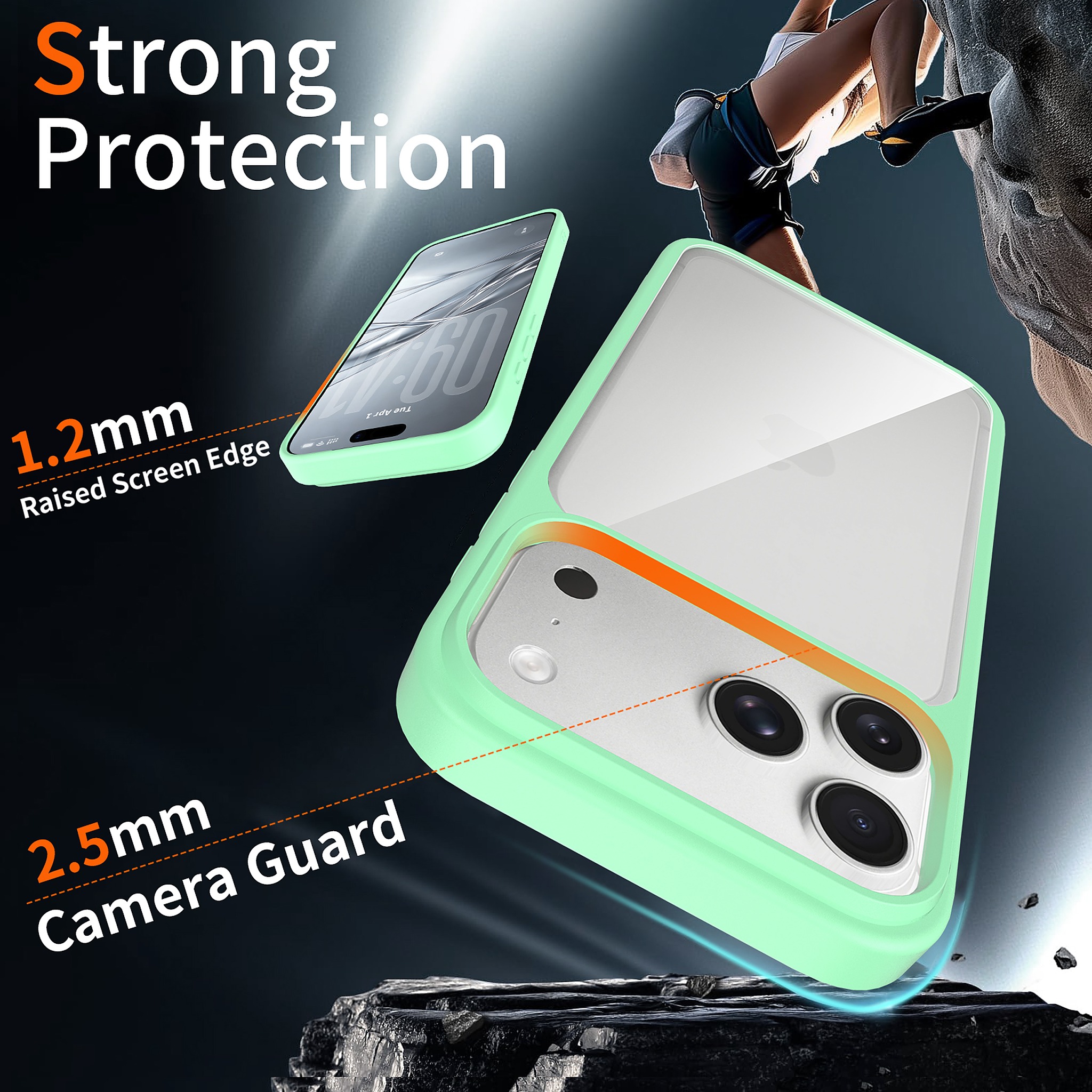 SendaFit Clear Two-in-One Touch Camera-Button Case for iPhone 18 Pro Max (Fits iPhone 17 Pro Max) detail 53