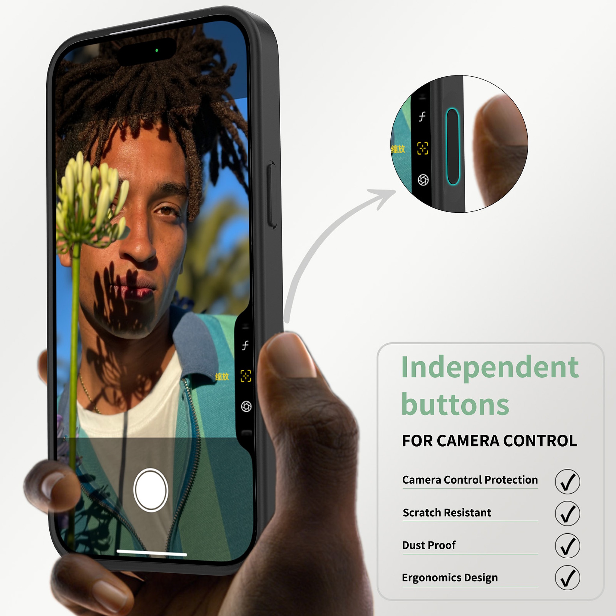 SendaFit Clear Two-in-One Touch Camera-Button Case for iPhone 18 Pro Max (Fits iPhone 17 Pro Max) detail 56