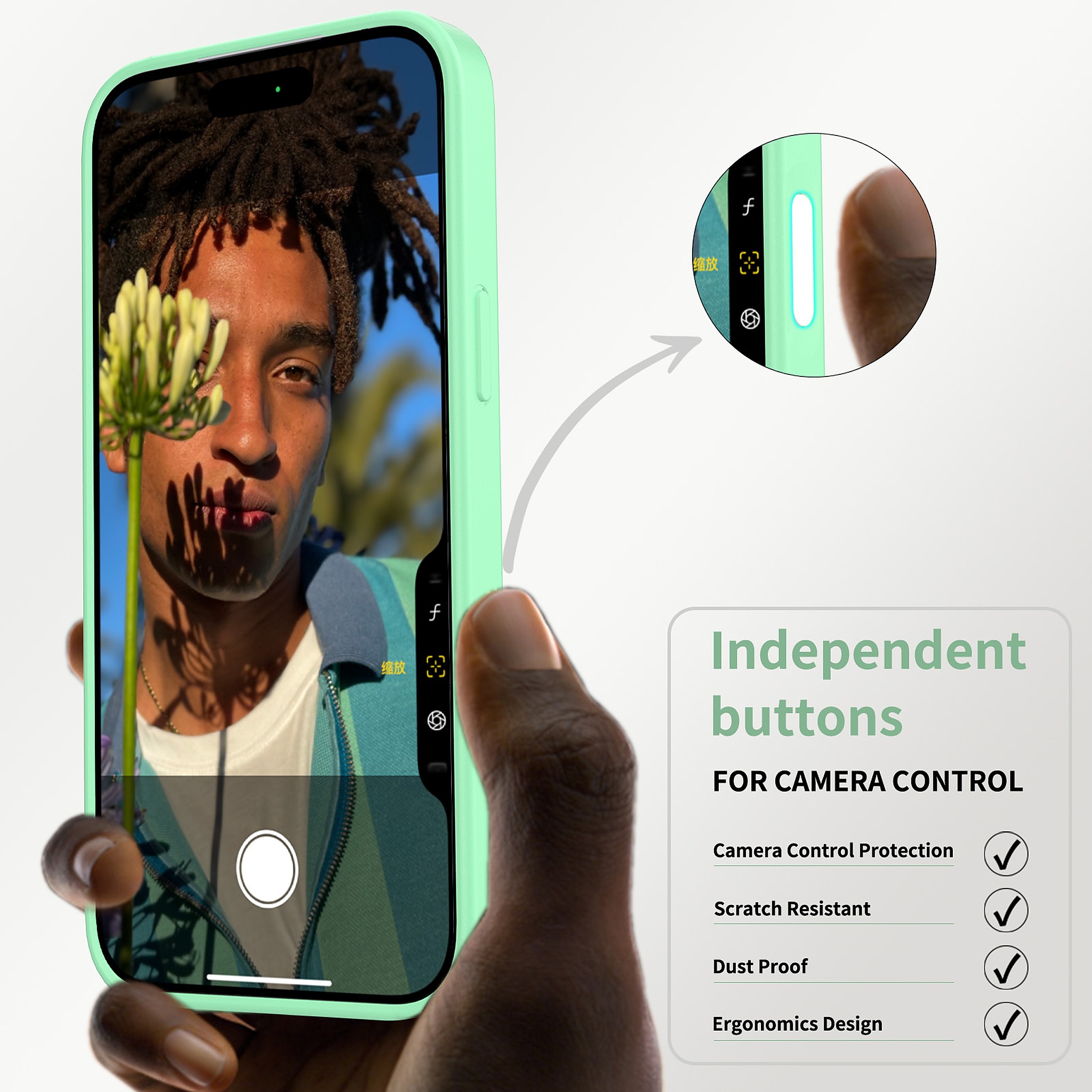 SendaFit Clear Two-in-One Touch Camera-Button Case for iPhone 18 Pro Max (Fits iPhone 17 Pro Max) detail 58