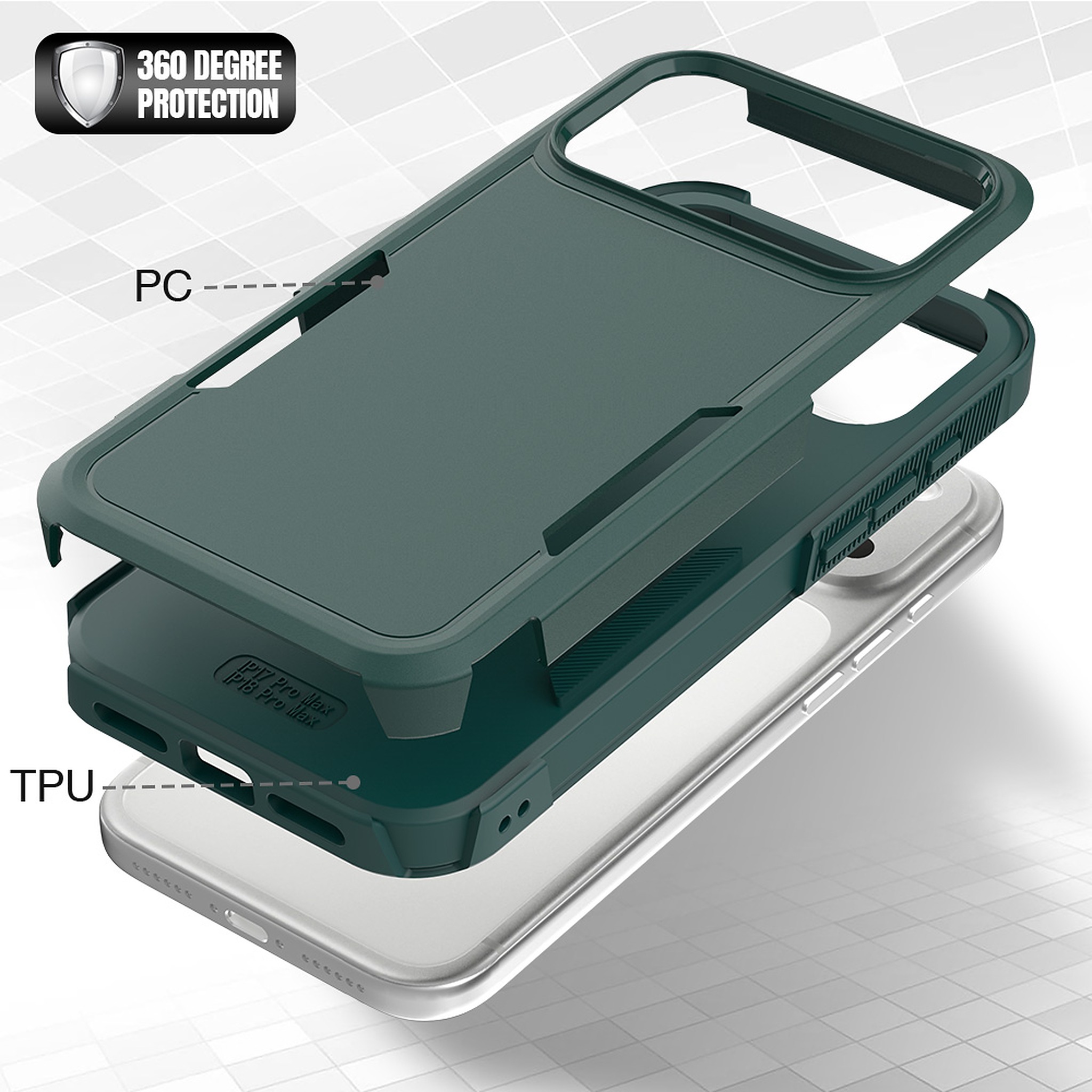 SendaFit Rugged Dual-Layer Case for iPhone 18 Pro Max (Fits iPhone 17 Pro Max) detail 2