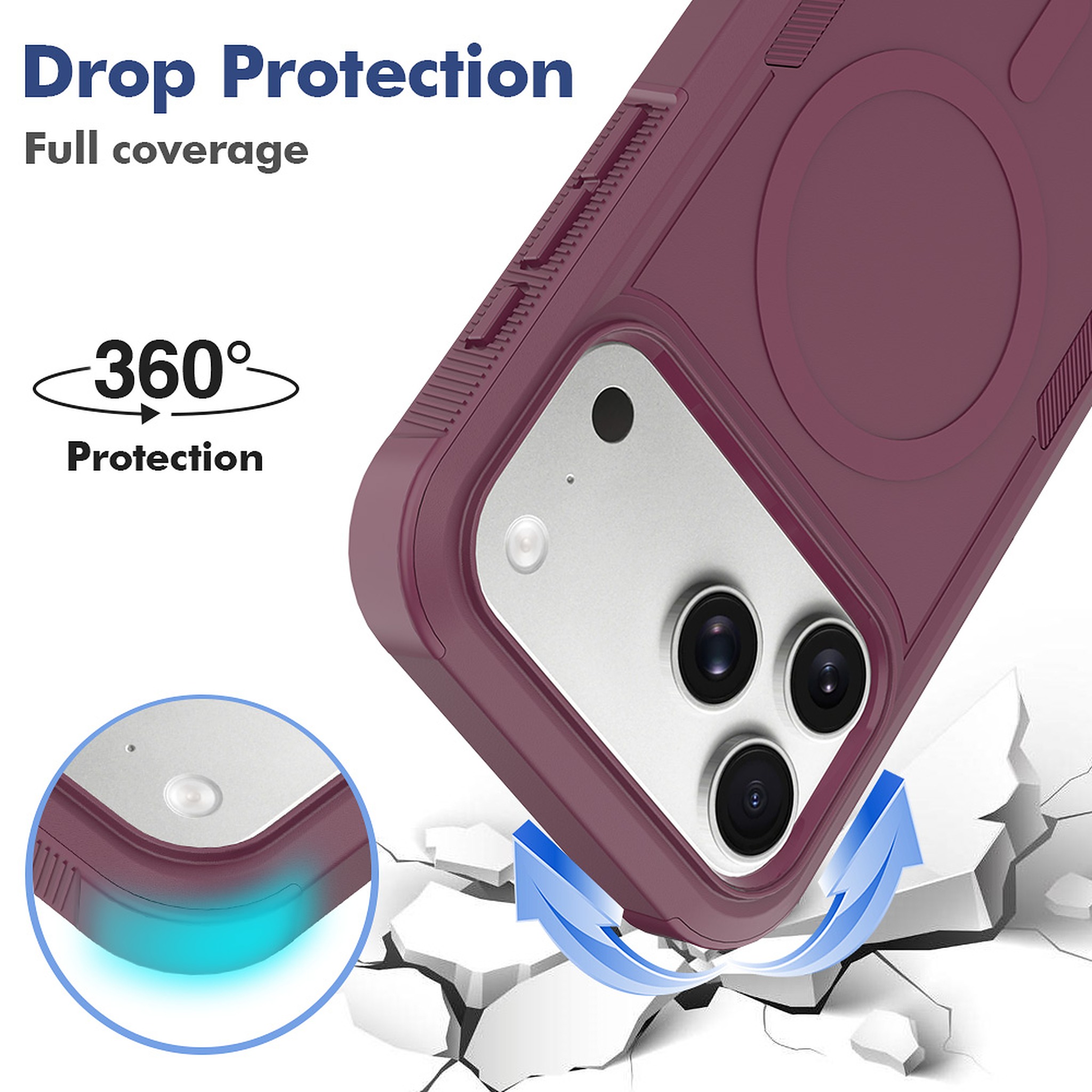 SendaFit Rugged Dual-Layer MagSafe Case for iPhone 18 Pro Max (Fits iPhone 17 Pro Max) detail 16