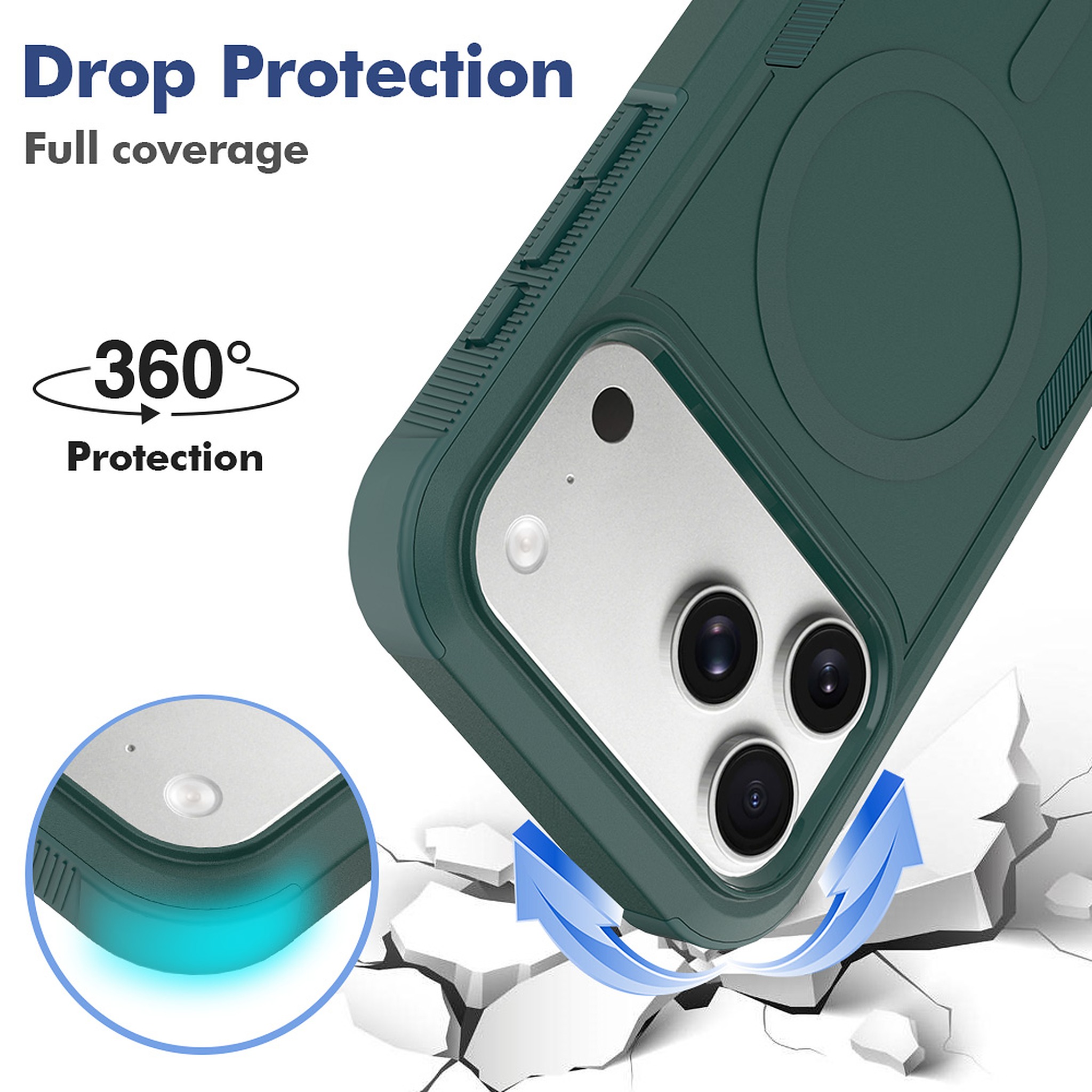 SendaFit Rugged Dual-Layer MagSafe Case for iPhone 18 Pro Max (Fits iPhone 17 Pro Max) detail 4