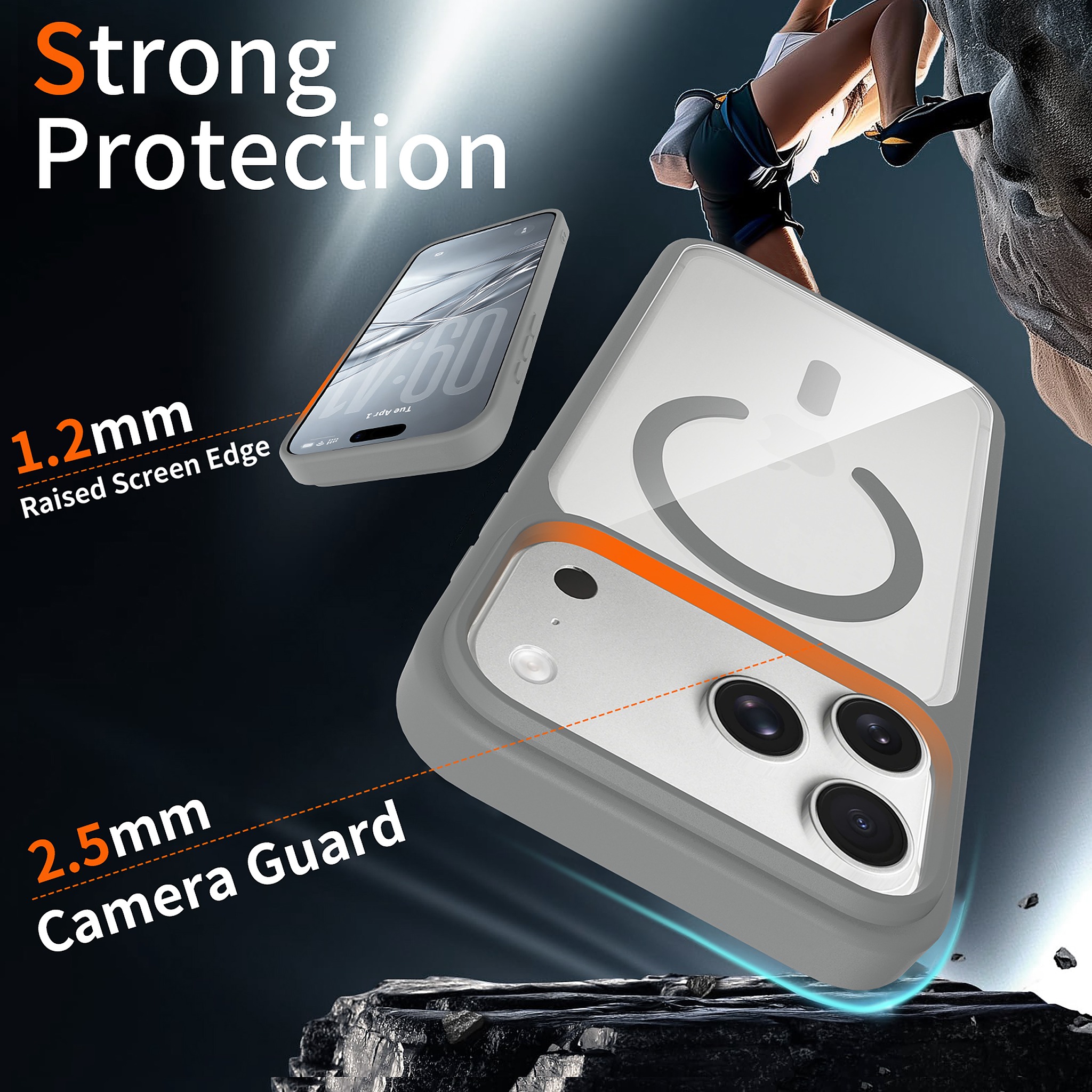 SendaFit Clear Two-in-One Touch Camera-Button MagSafe Case for iPhone 18 Pro Max (Fits iPhone 17 Pro Max) detail 17