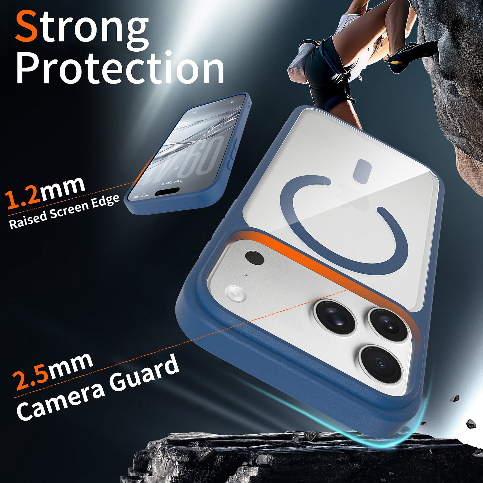 SendaFit Clear Two-in-One Touch Camera-Button MagSafe Case for iPhone 18 Pro Max (Fits iPhone 17 Pro Max) detail 23