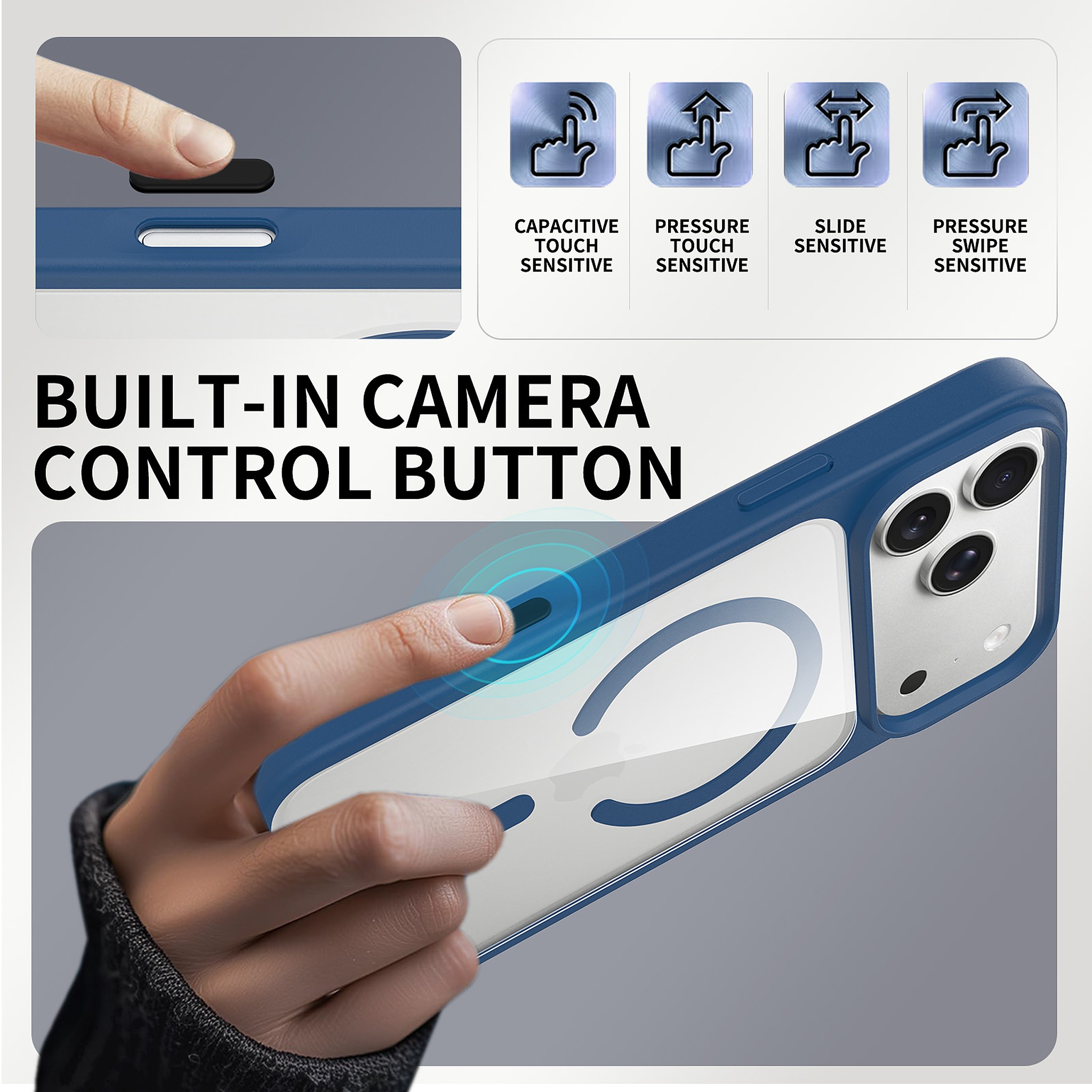 SendaFit Clear Two-in-One Touch Camera-Button MagSafe Case for iPhone 18 Pro Max (Fits iPhone 17 Pro Max) detail 27