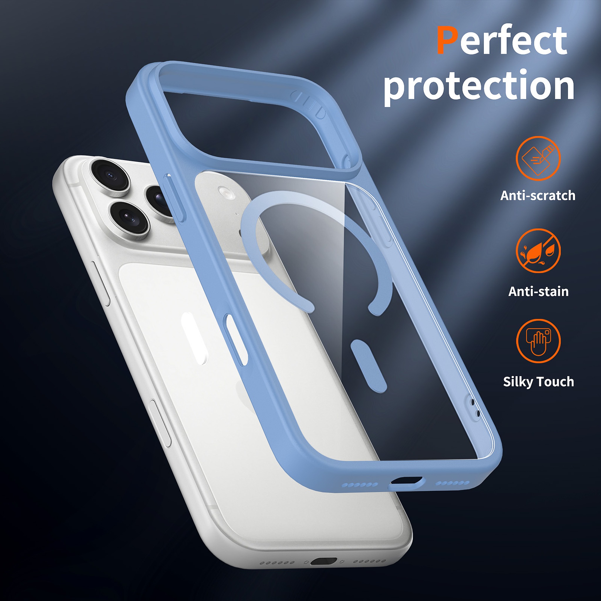 SendaFit Clear Two-in-One Touch Camera-Button MagSafe Case for iPhone 18 Pro Max (Fits iPhone 17 Pro Max) detail 3