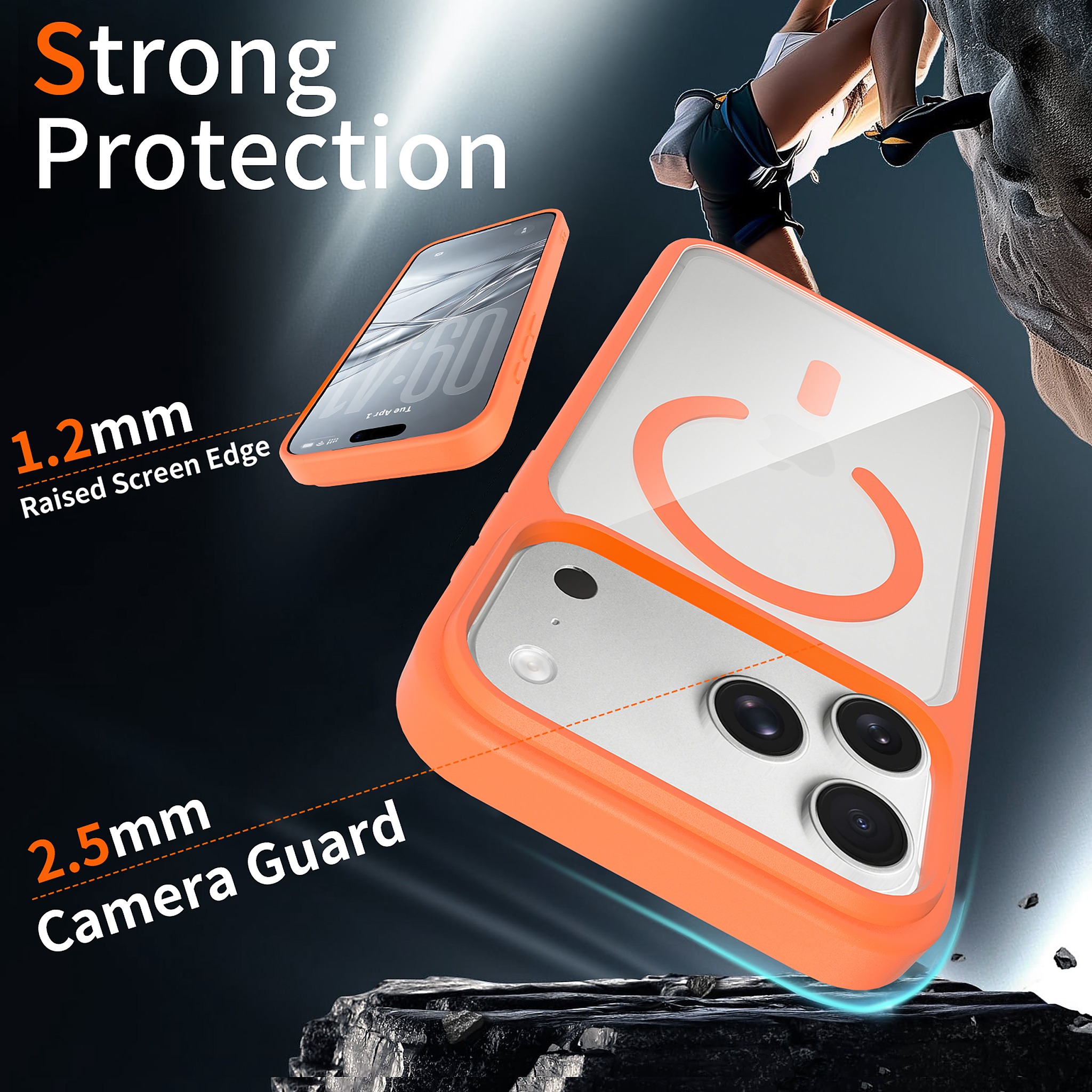 SendaFit Clear Two-in-One Touch Camera-Button MagSafe Case for iPhone 18 Pro Max (Fits iPhone 17 Pro Max) detail 34