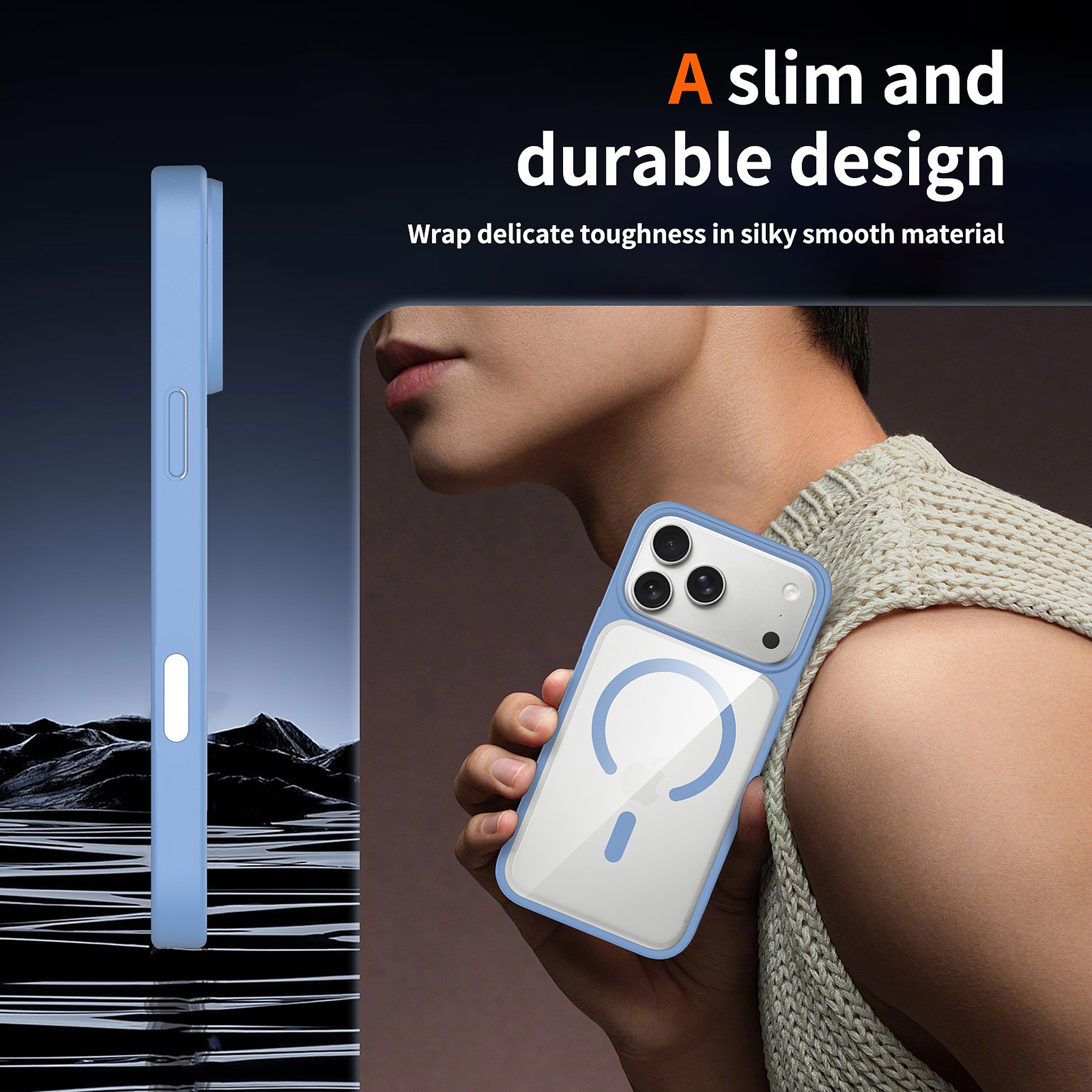 SendaFit Clear Two-in-One Touch Camera-Button MagSafe Case for iPhone 18 Pro Max (Fits iPhone 17 Pro Max) detail 4