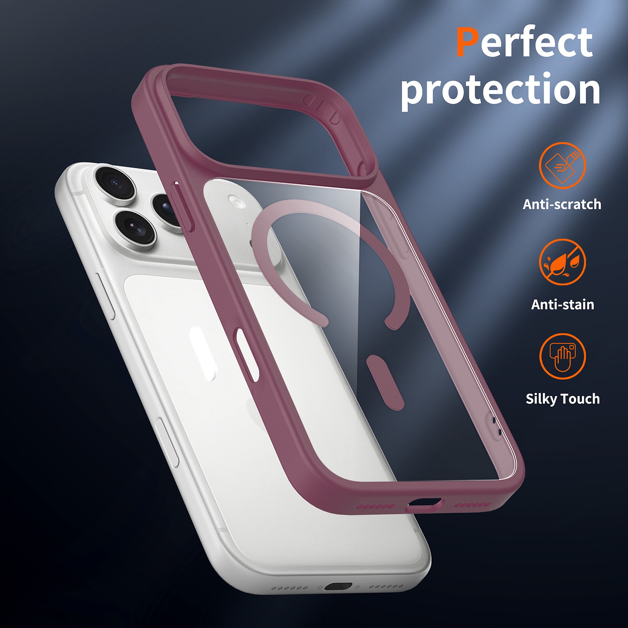 SendaFit Clear Two-in-One Touch Camera-Button MagSafe Case for iPhone 18 Pro Max (Fits iPhone 17 Pro Max) detail 42