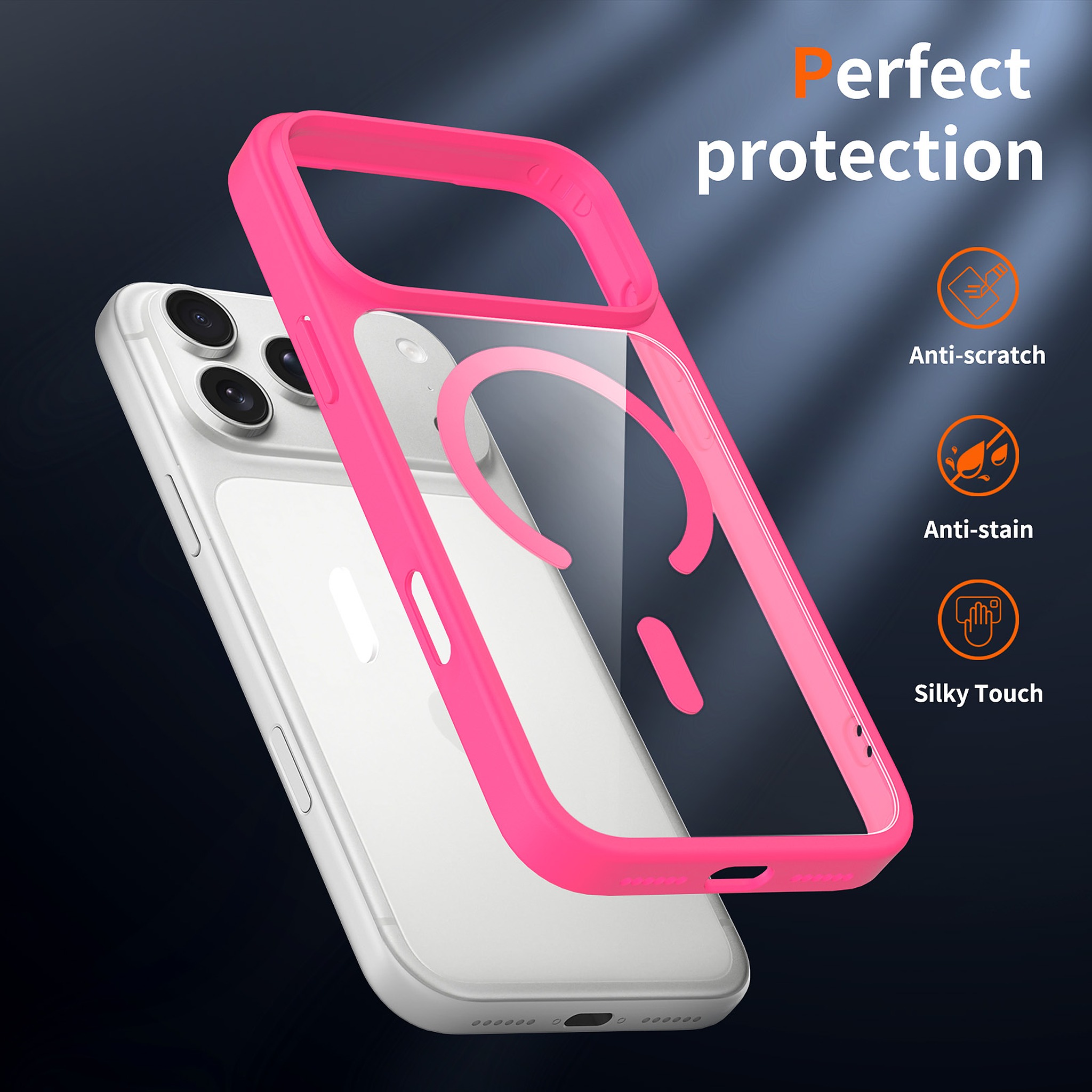 SendaFit Clear Two-in-One Touch Camera-Button MagSafe Case for iPhone 18 Pro Max (Fits iPhone 17 Pro Max) detail 8