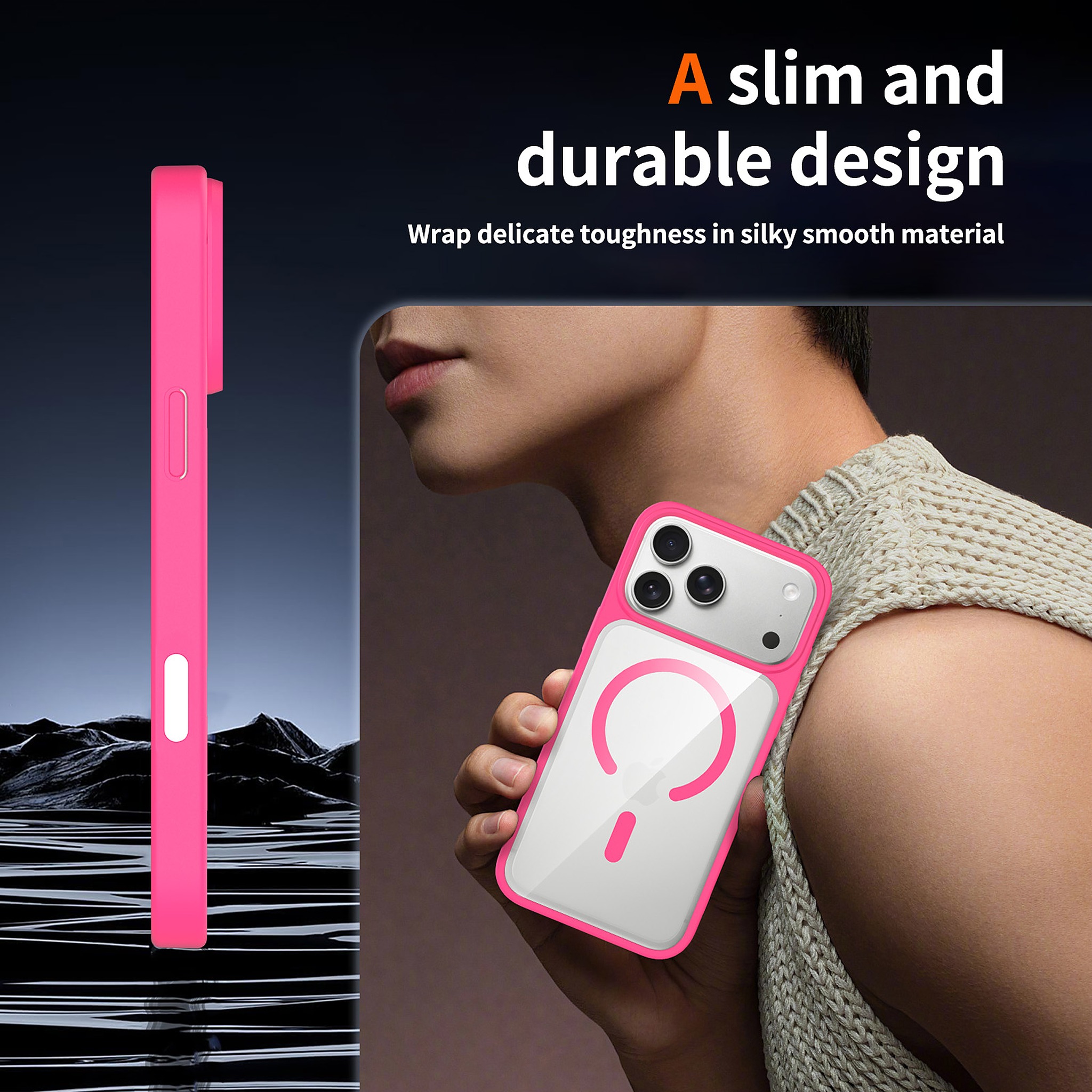 SendaFit Clear Two-in-One Touch Camera-Button MagSafe Case for iPhone 18 Pro Max (Fits iPhone 17 Pro Max) detail 9