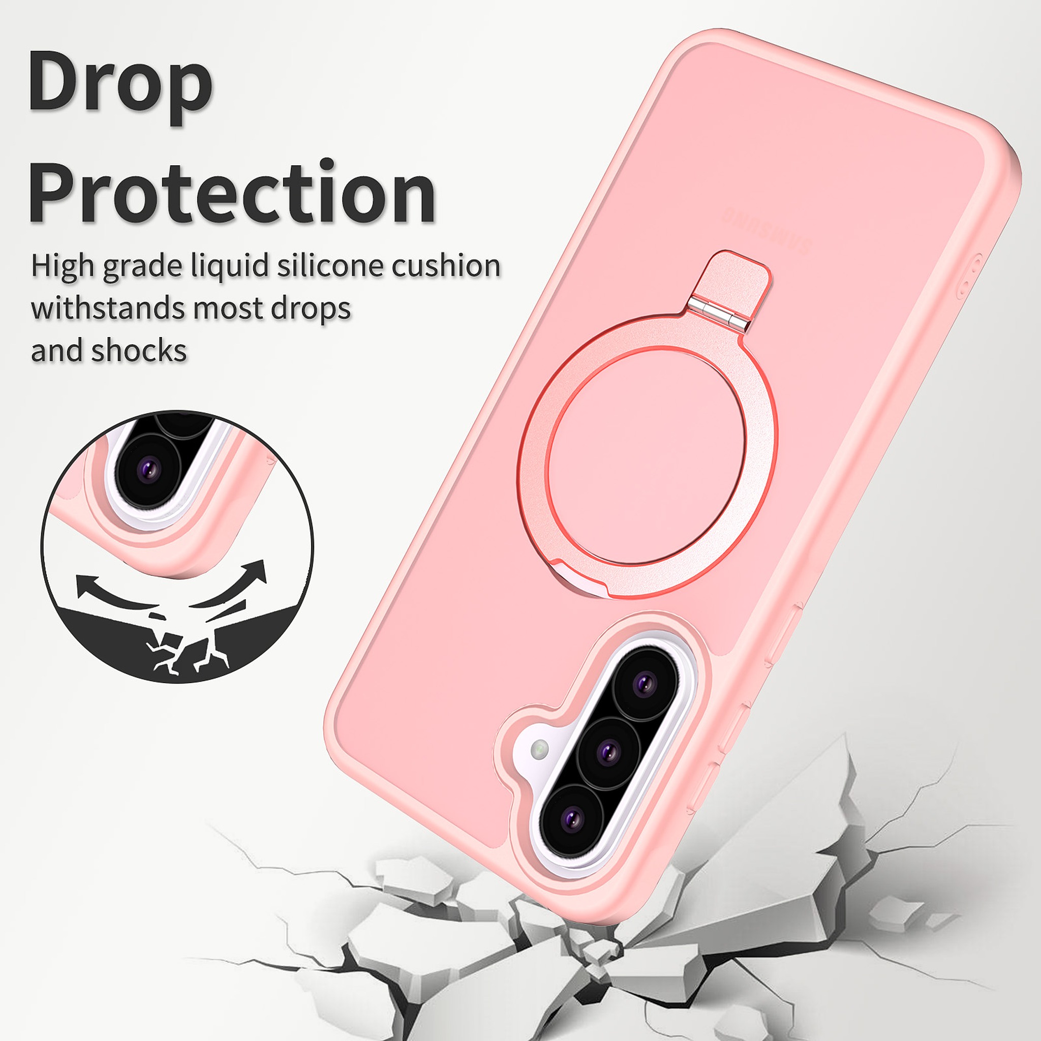 SendaFit Matte Skin-Feel Racket-Stand Case for Galaxy A36 (A56) detail 1